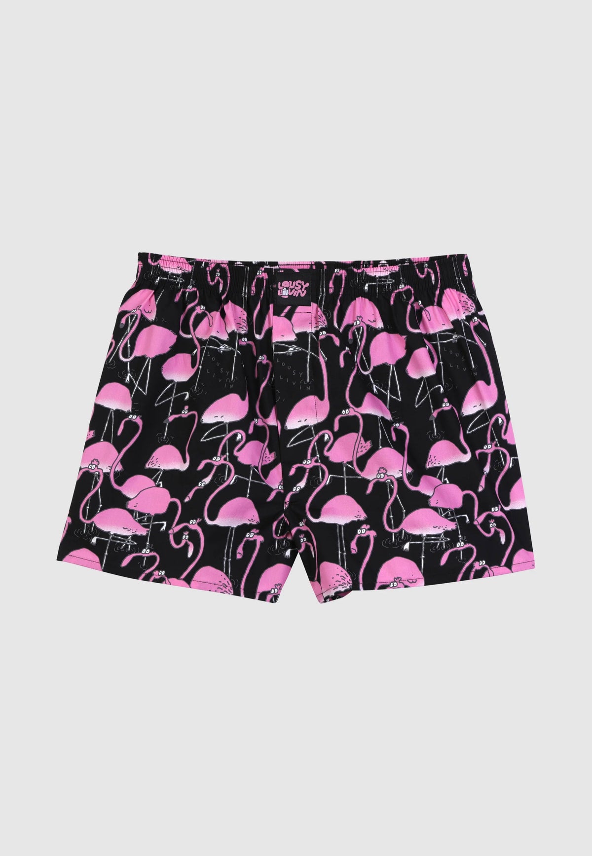 Lousy Livin Greater Flamingos Black Boxershorts | Men-Image