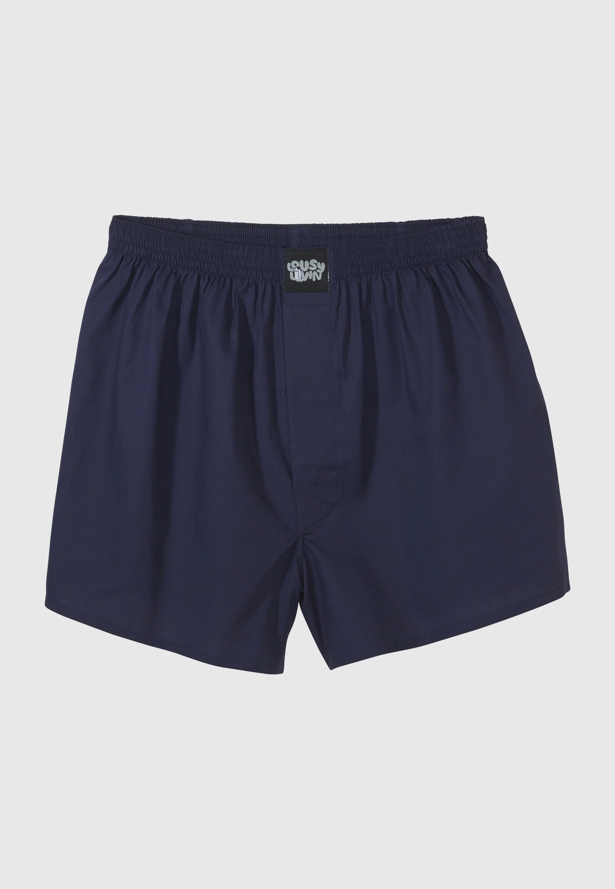 Lousy Livin - Plain Pack Of 3 Navy - Boxershorts | Men-Image