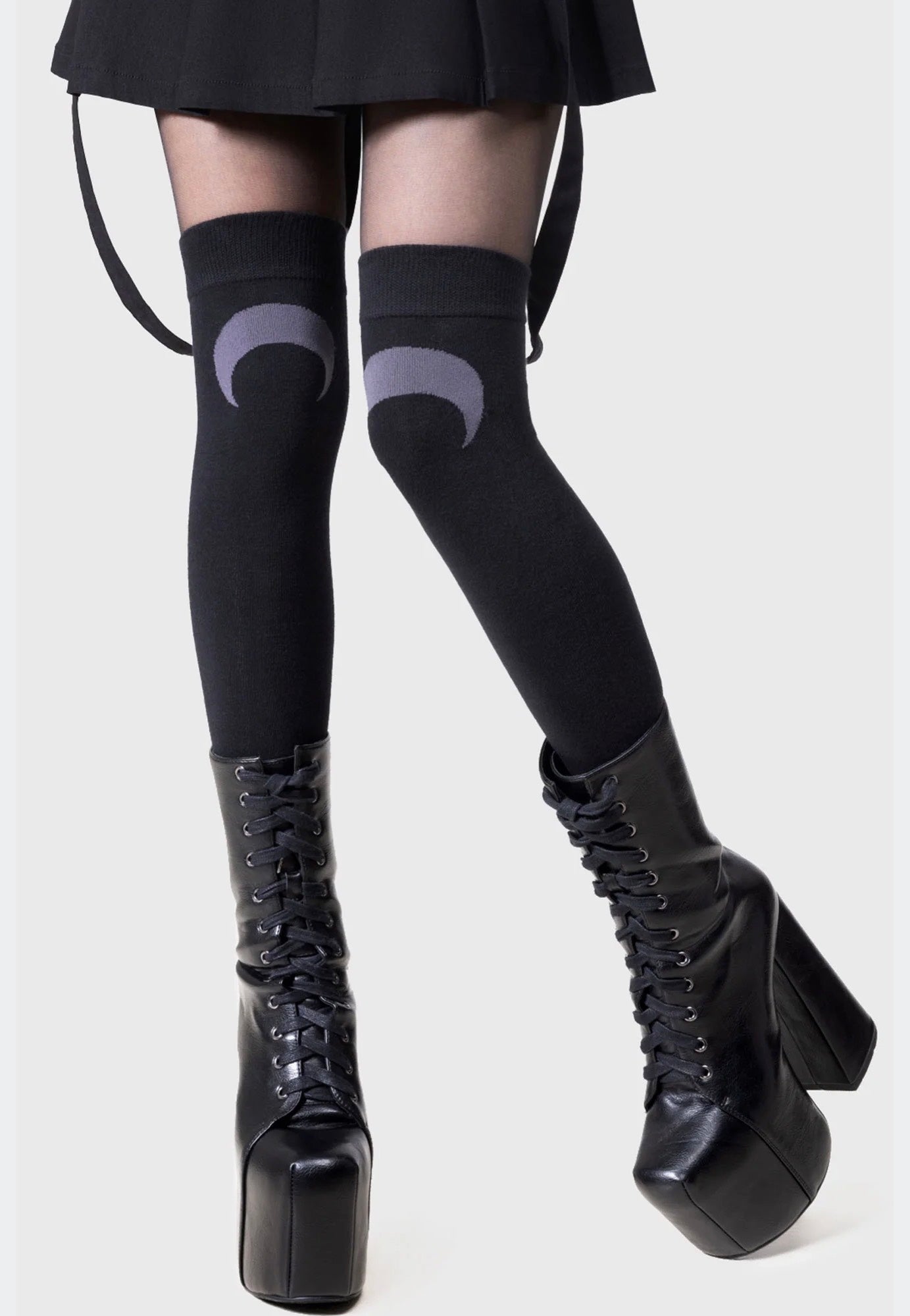 Killstar x Kihilist - Lunaloom Knee High - Socks | Neutral-Image