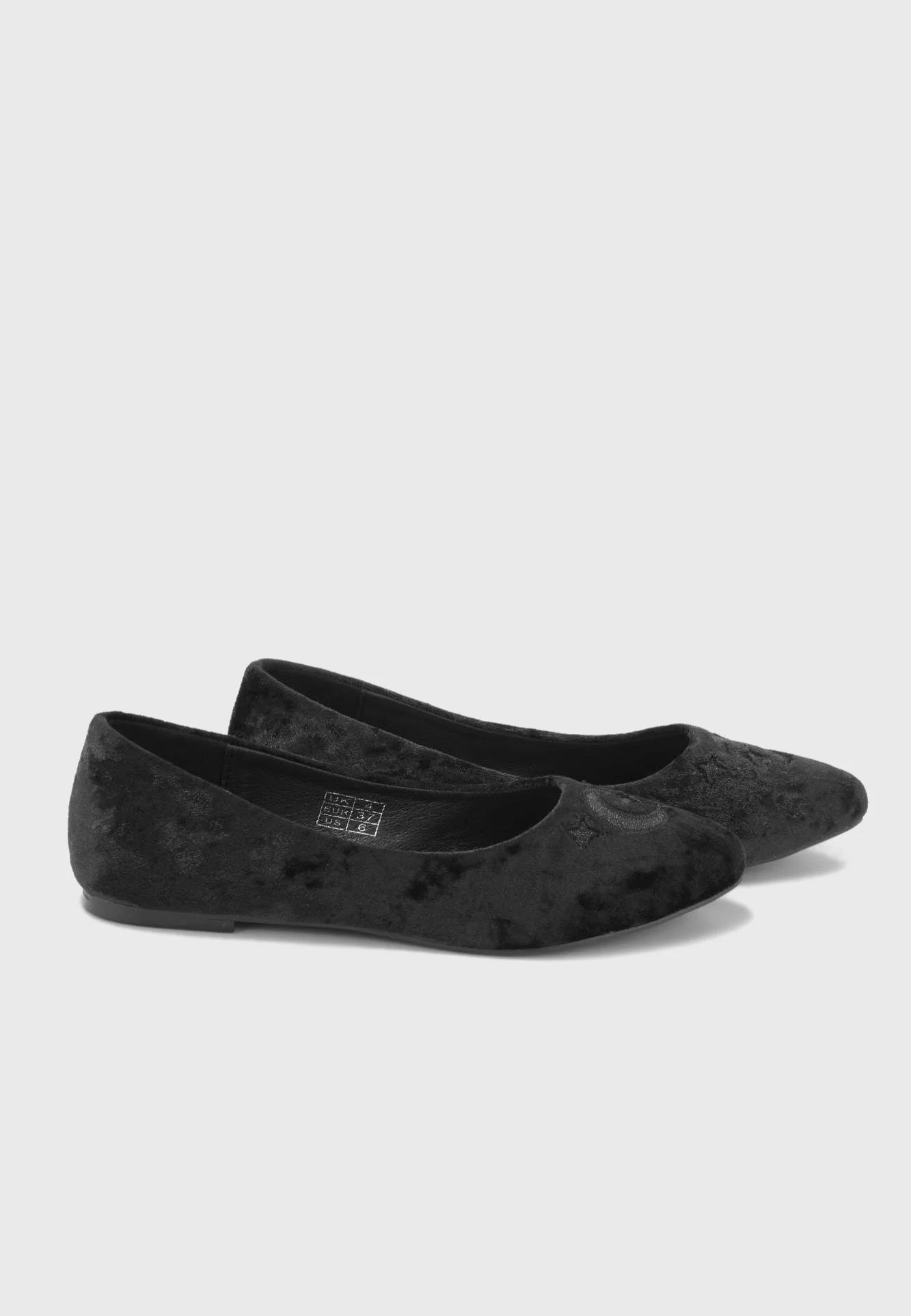 Killstar - Lunanite Velvet Flats Black - Girl Shoes | Women-Image