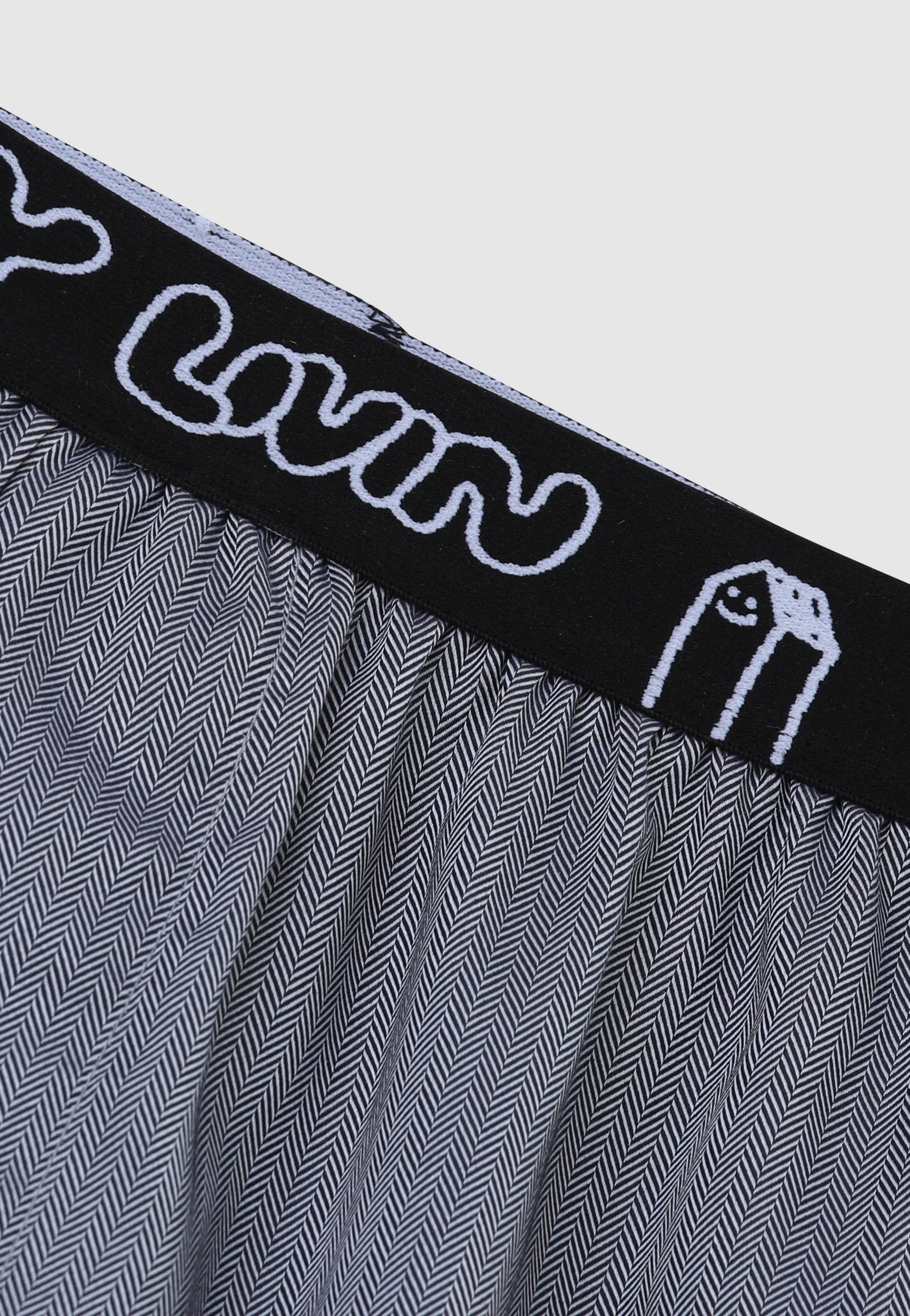 Lousy Livin - Boxerbriefs Pack Of 2 Herringbone Grey/Black - Boxershorts | Men-Image