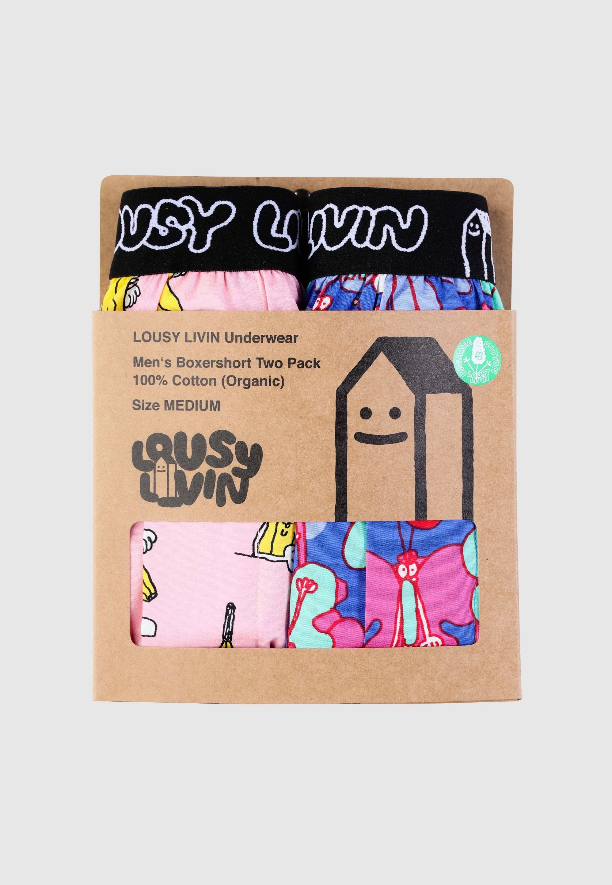 Lousy Livin - Butterfly & Pink Banana Pack Of 2 - Boxershorts | Men-Image