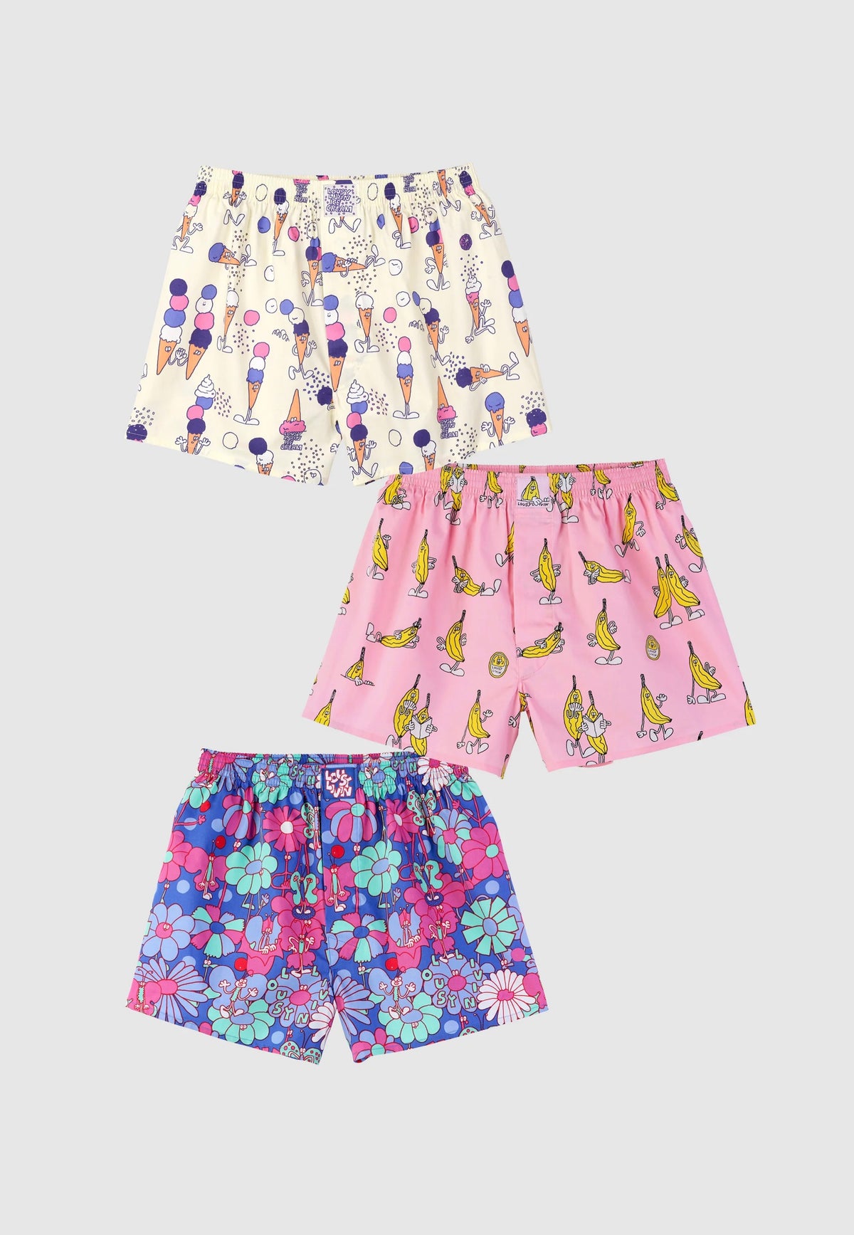 Lousy Livin Blossom Pack Of 3 Blossom Boxershorts | Men-Image