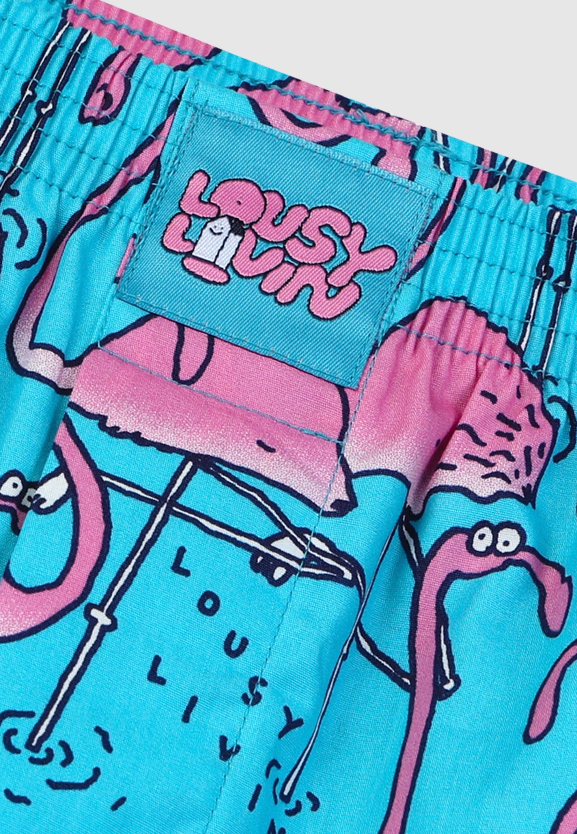 Lousy Livin - Greater Flamingos Blue - Boxershorts | Men-Image
