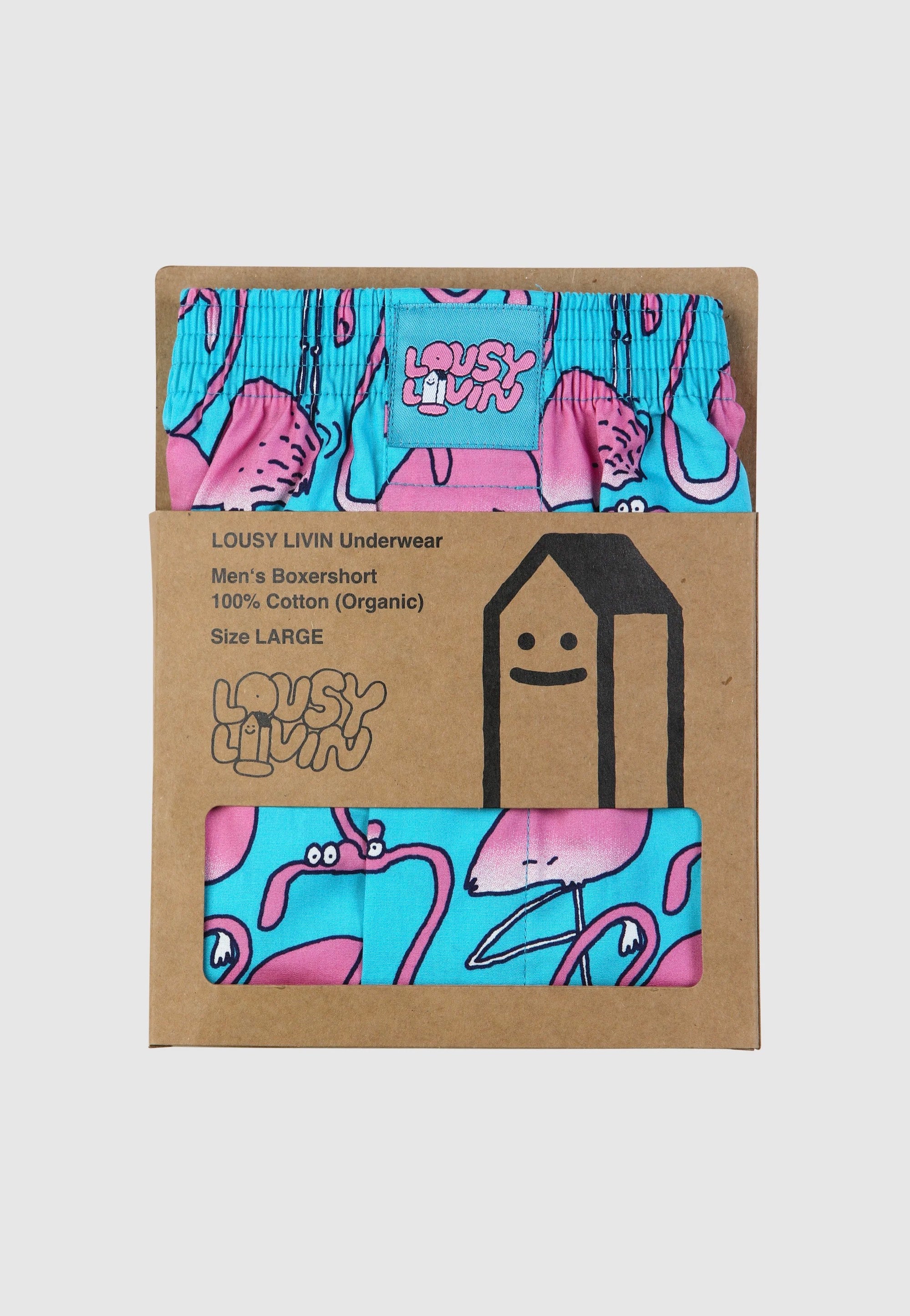 Lousy Livin - Greater Flamingos Blue - Boxershorts | Men-Image