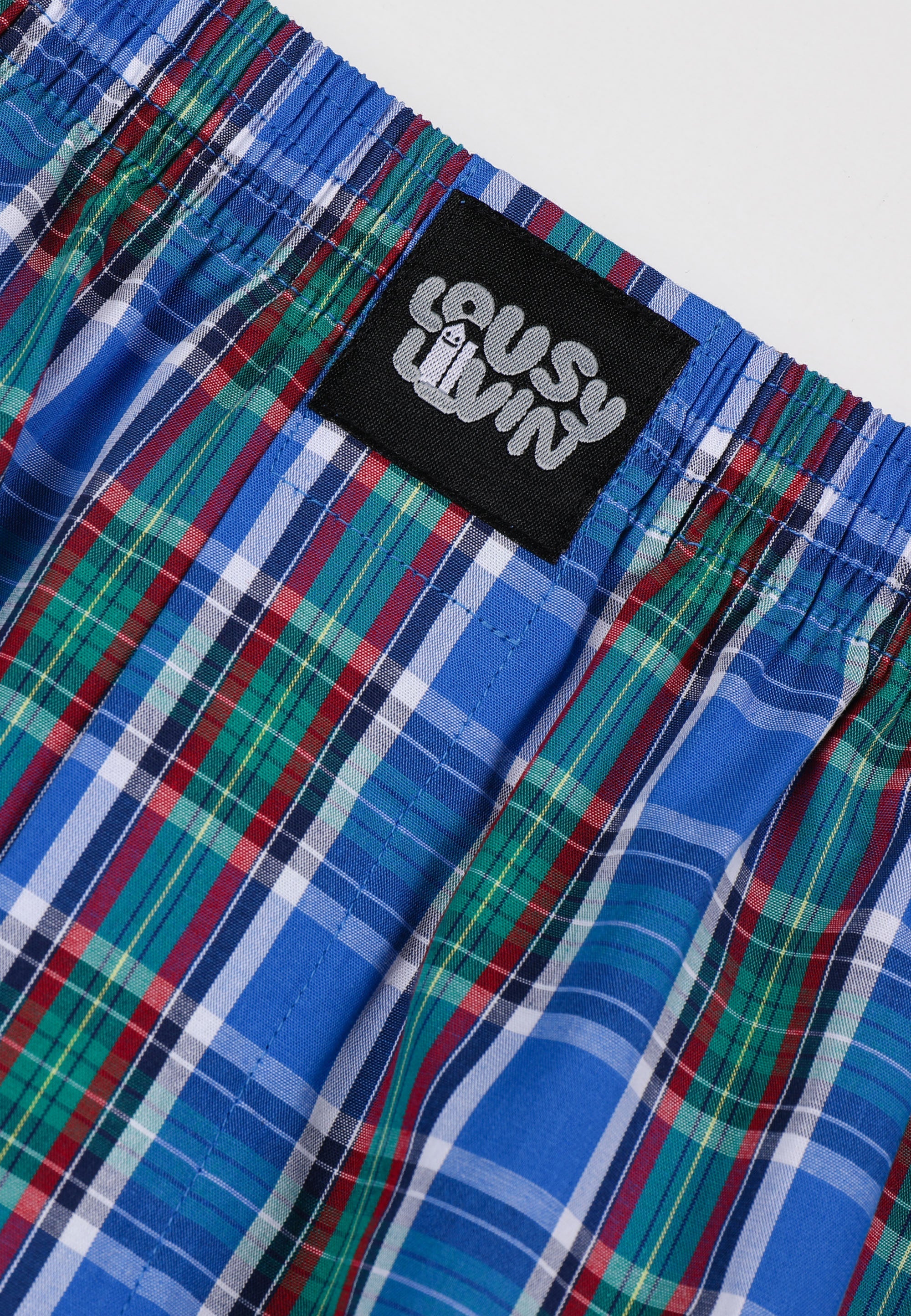 Lousy Livin - Lousy Organic Check Filigrant Blue - Boxershorts | Men-Image