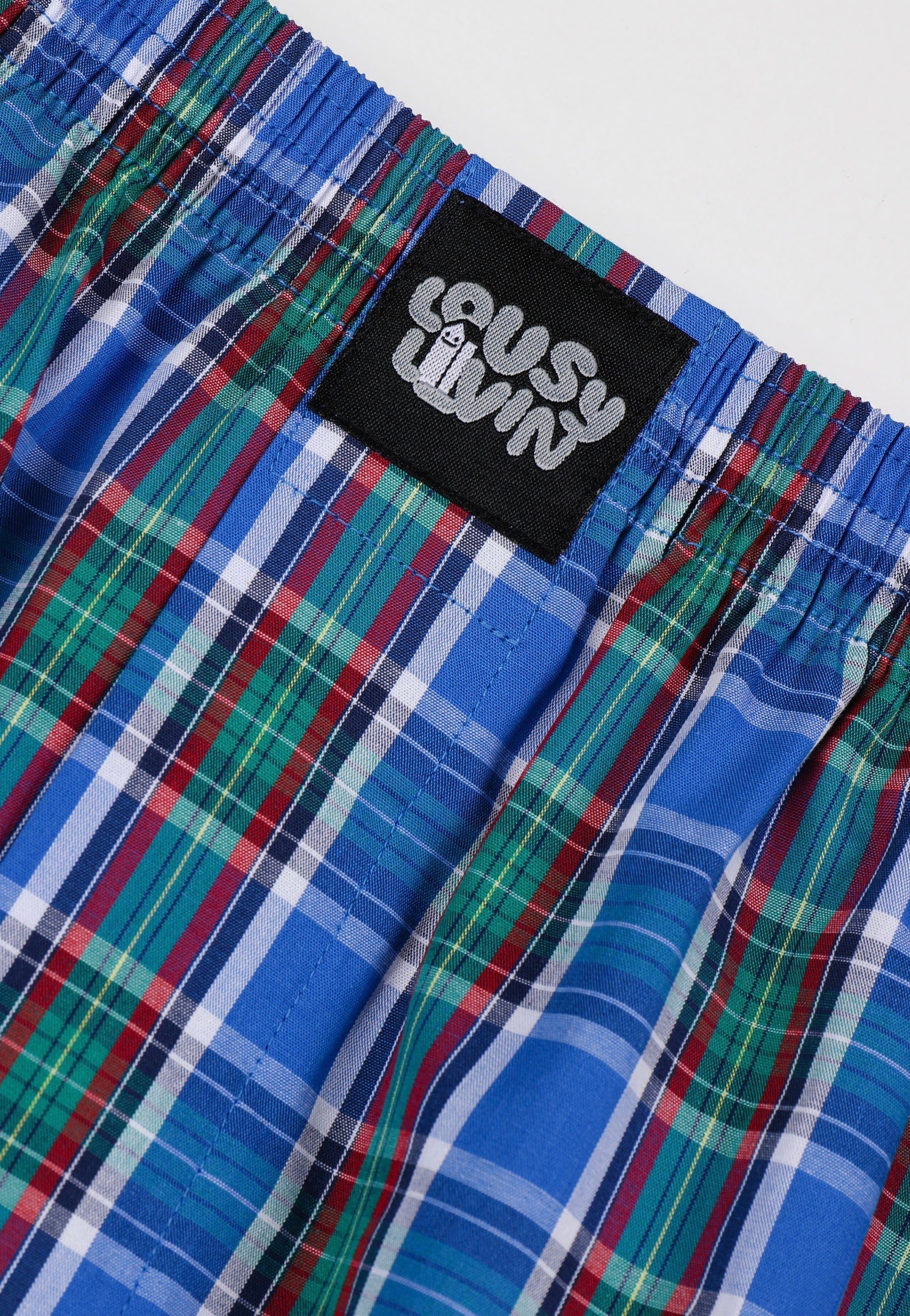 Lousy Livin - Lousy Organic Check Filigrant Blue - Boxershorts | Men-Image