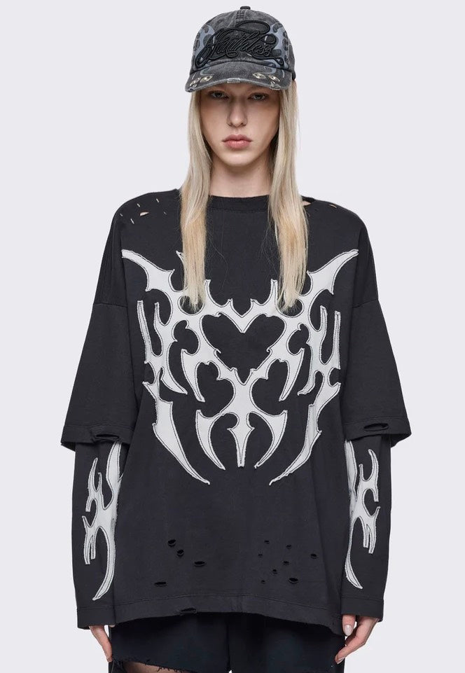 Minga London - Luvx Black Layered Black - Longsleeve | Women-Image