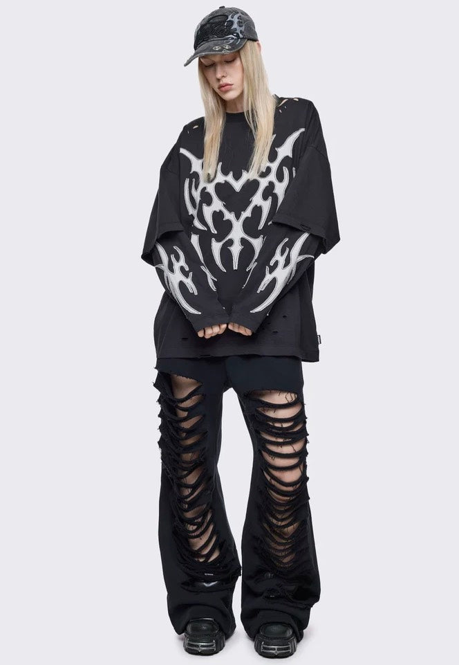 Minga London - Luvx Black Layered Black - Longsleeve | Women-Image