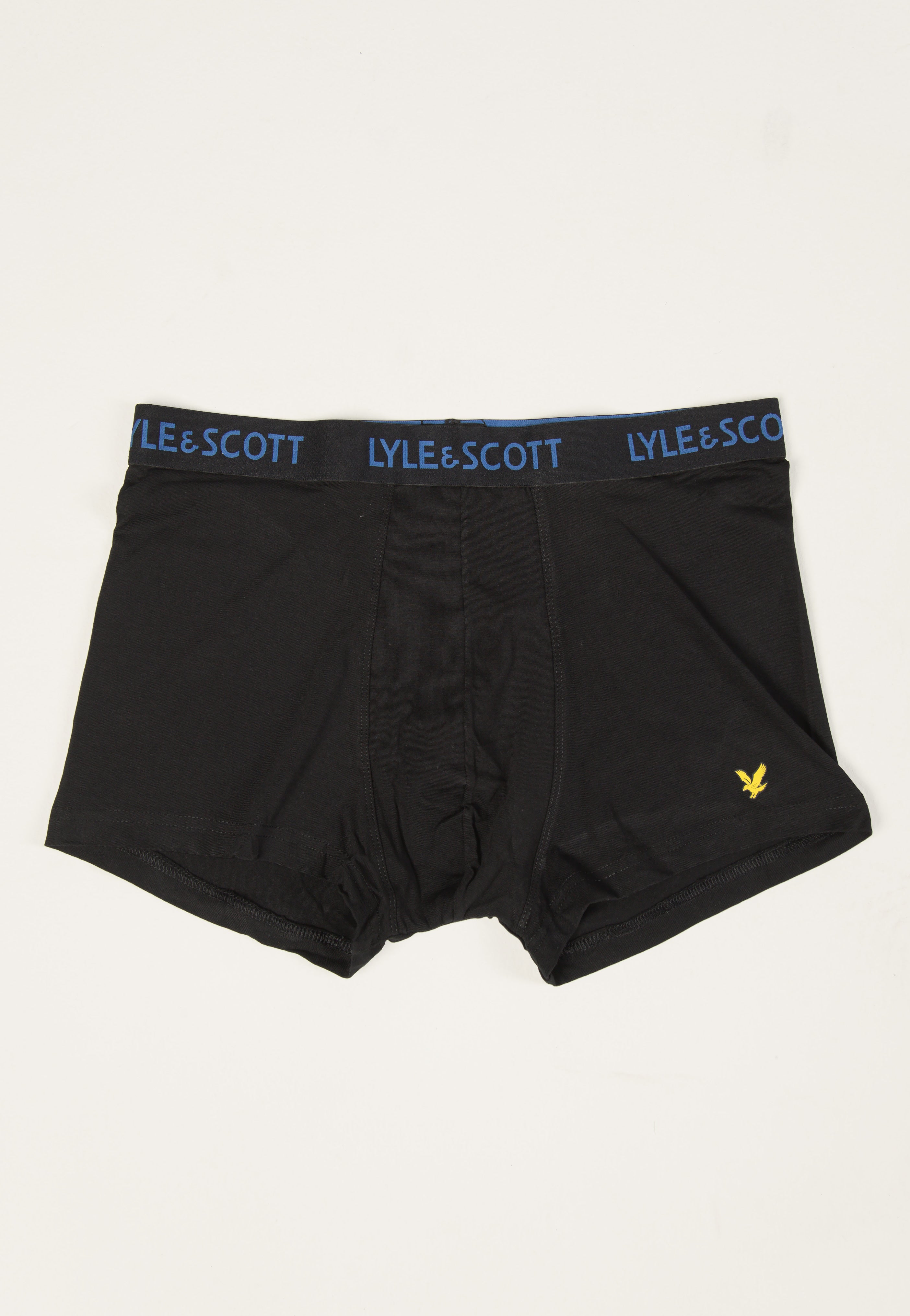 Lyle & Scott - Barclay Pack Of 3 Black Multi Waistband Text - Boxershorts | Men-Image