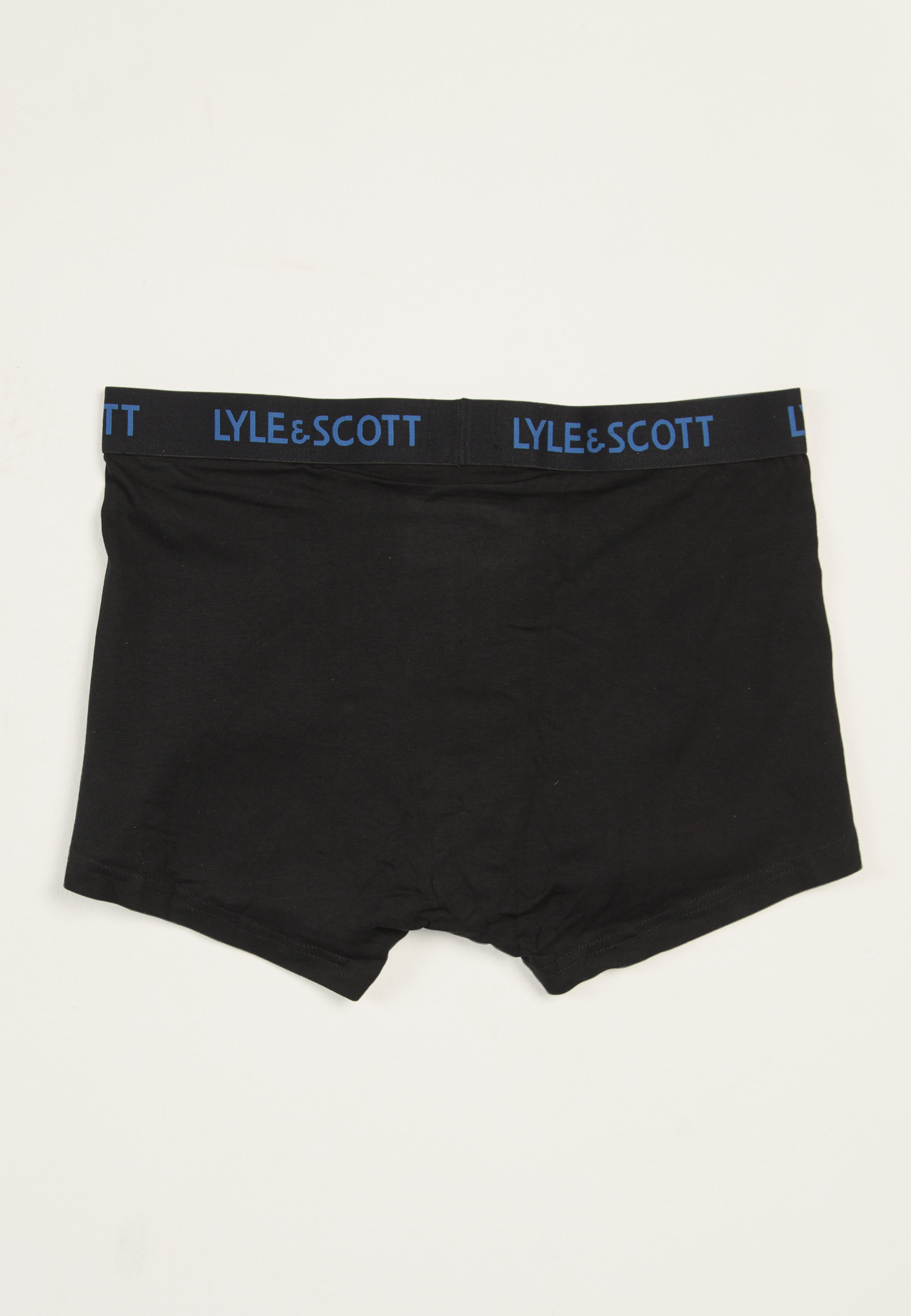 Lyle & Scott - Barclay Pack Of 3 Black Multi Waistband Text - Boxershorts | Men-Image