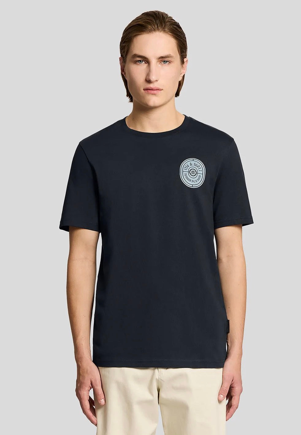 Lyle & Scott - Borders Label Dark Navy - T-Shirt | Men-Image