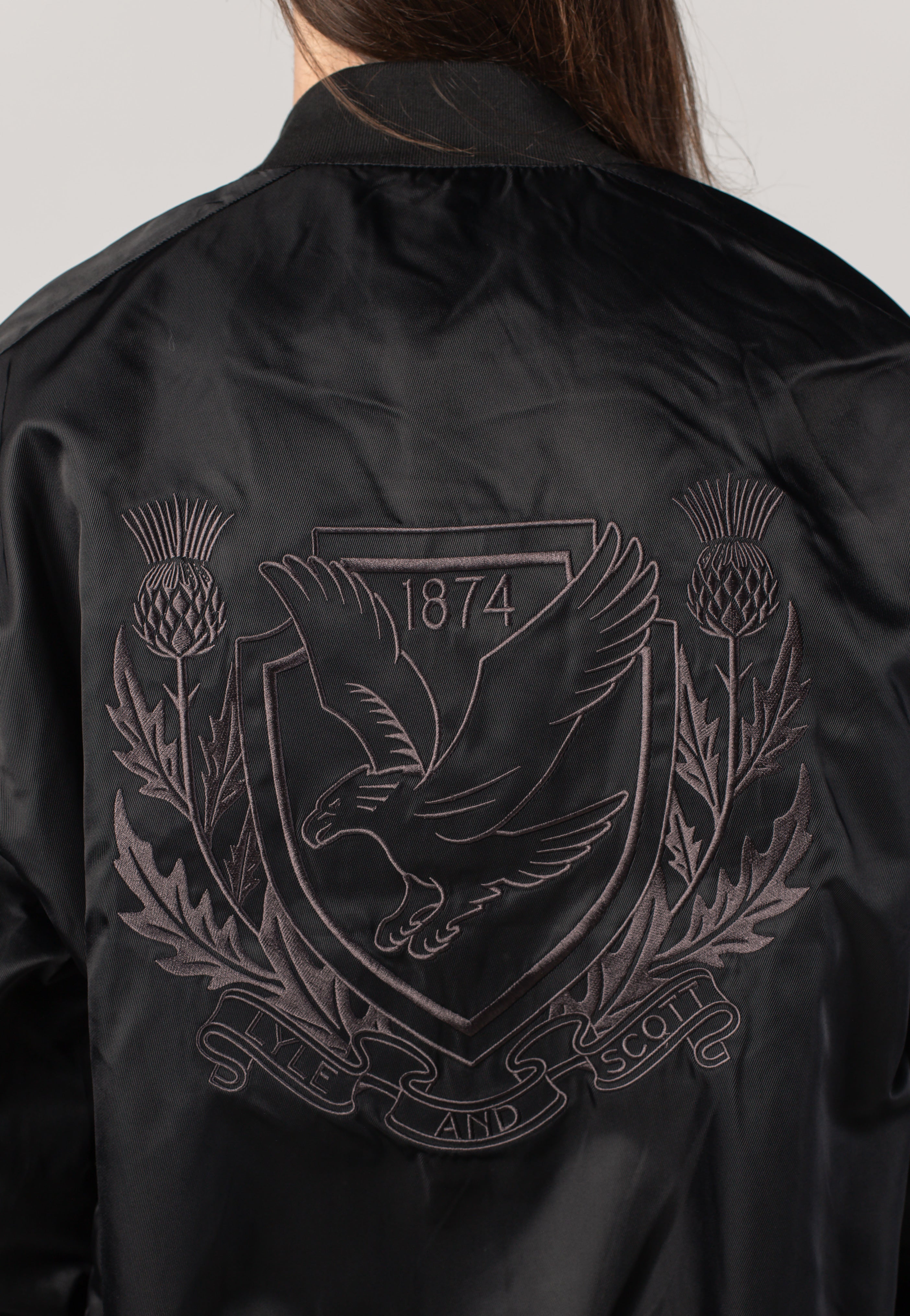 Lyle & Scott - Crest Varsity Jet Black - Jacket | Men-Image