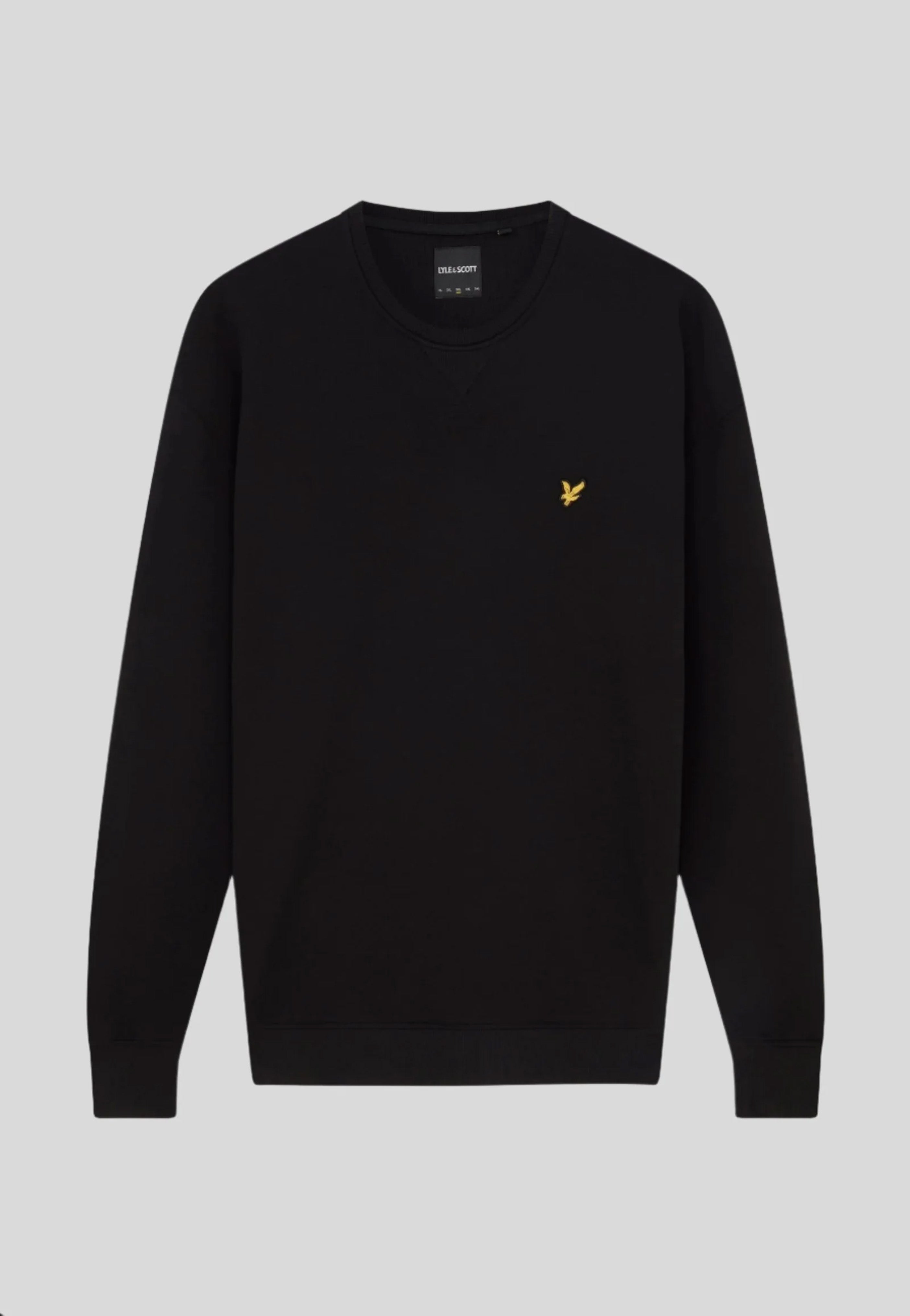 Lyle & Scott - Crew Neck Jet Black - Sweater | Men-Image