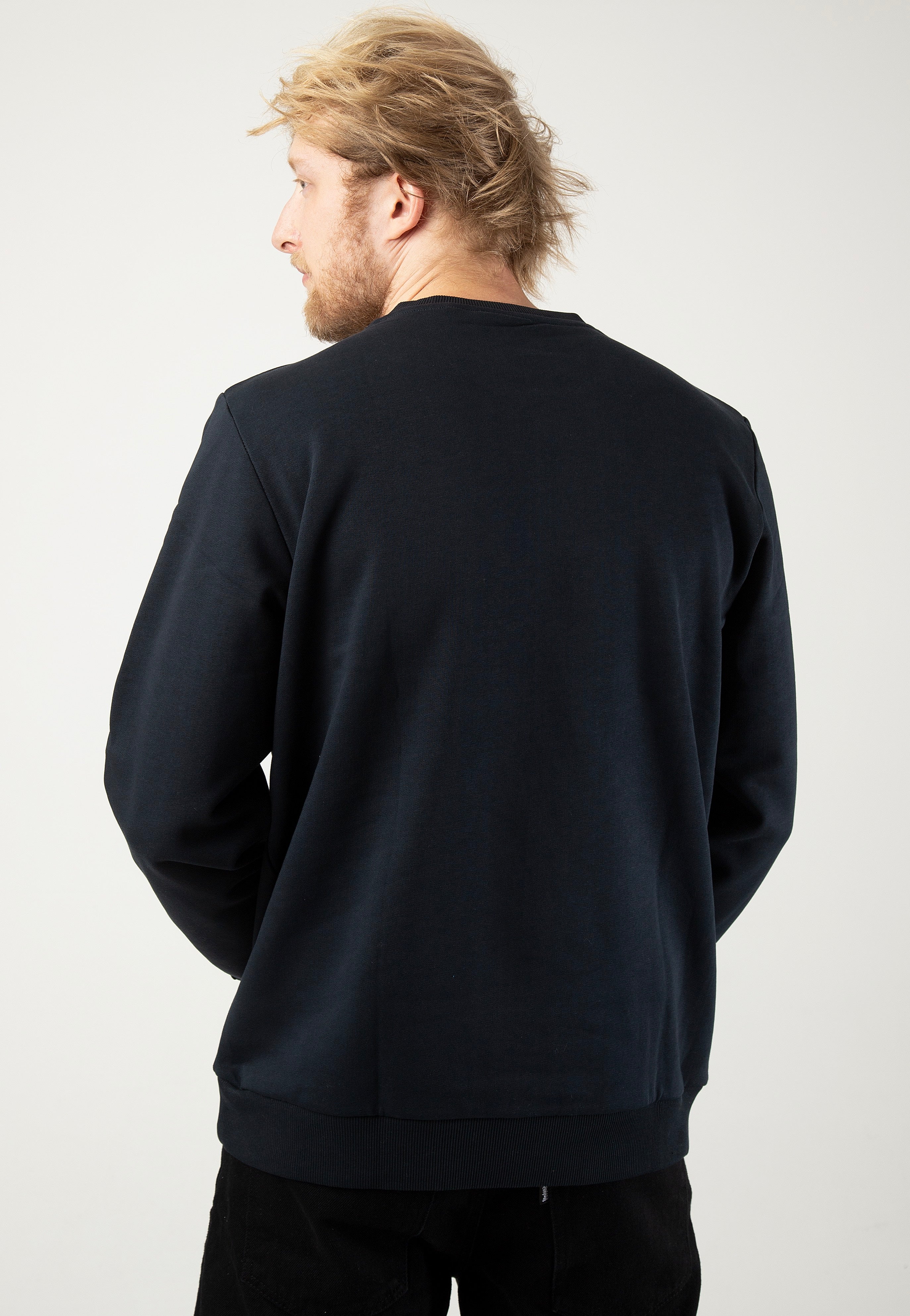 Lyle & Scott - Embroidered Crew Neck Dark Navy - Sweater | Men-Image