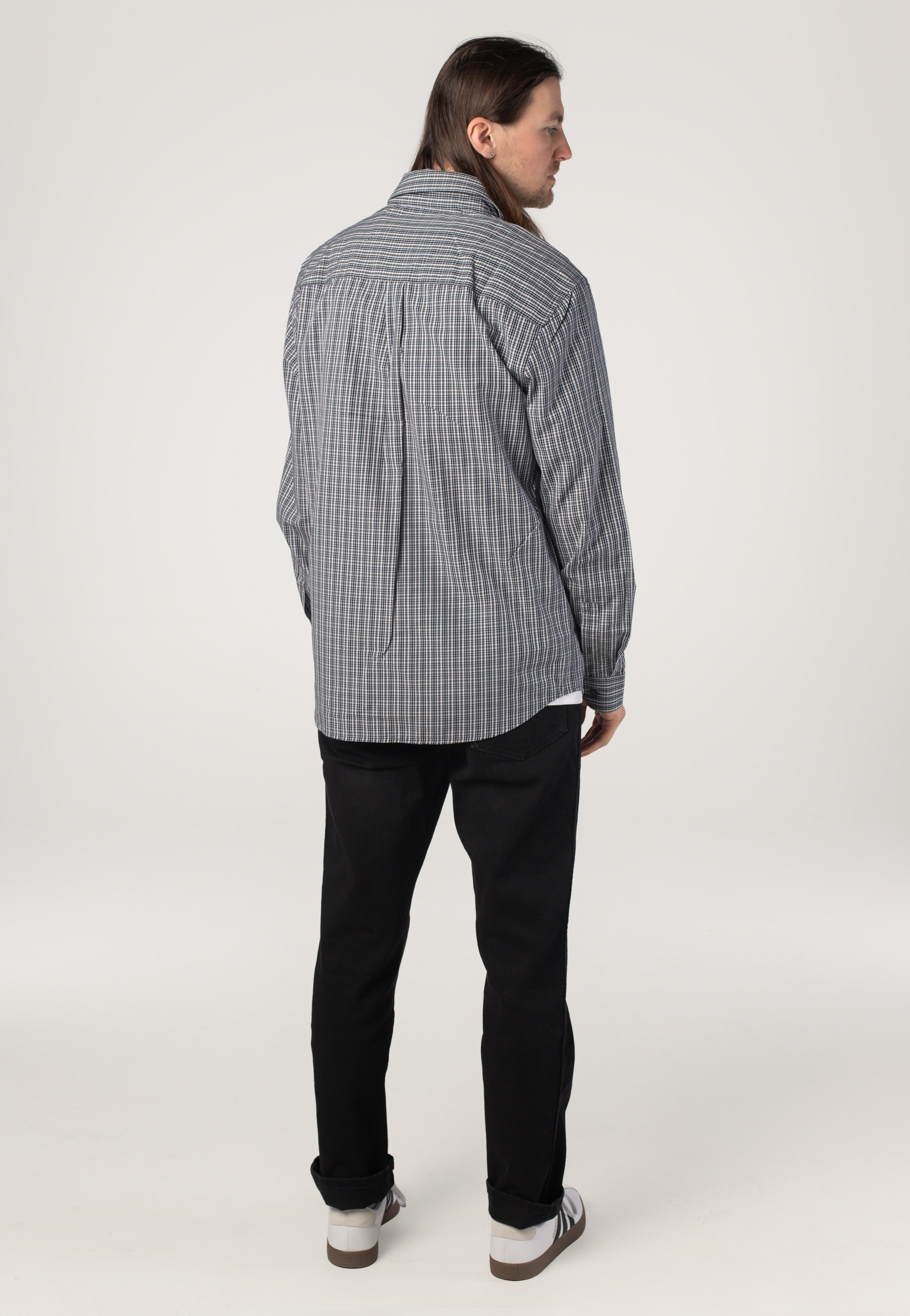 Lyle & Scott - Grid Check Dark Navy - Shirt | Men-Image