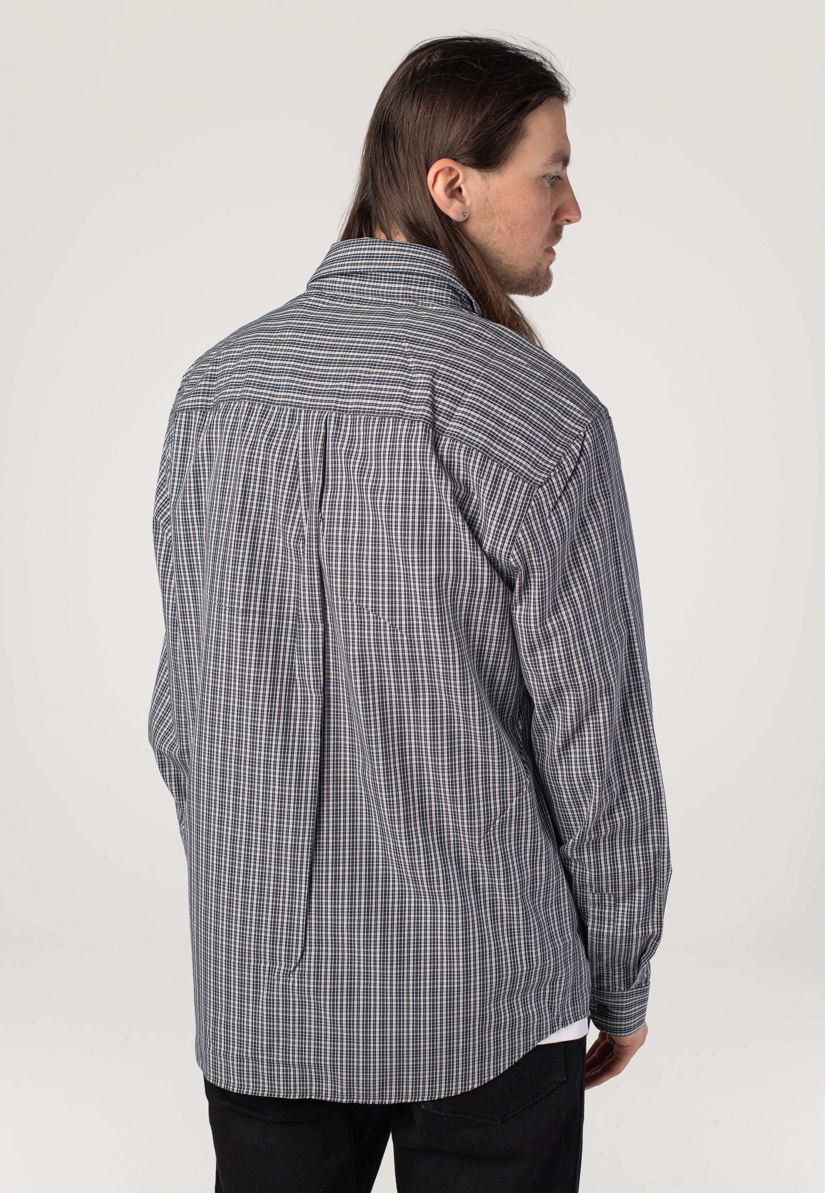 Lyle & Scott - Grid Check Dark Navy - Shirt | Men-Image