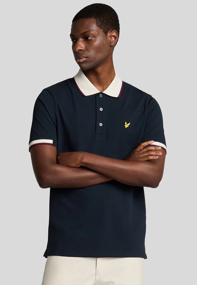 Lyle & Scott - Half Tipped Dark Navy - Polo | Men-Image
