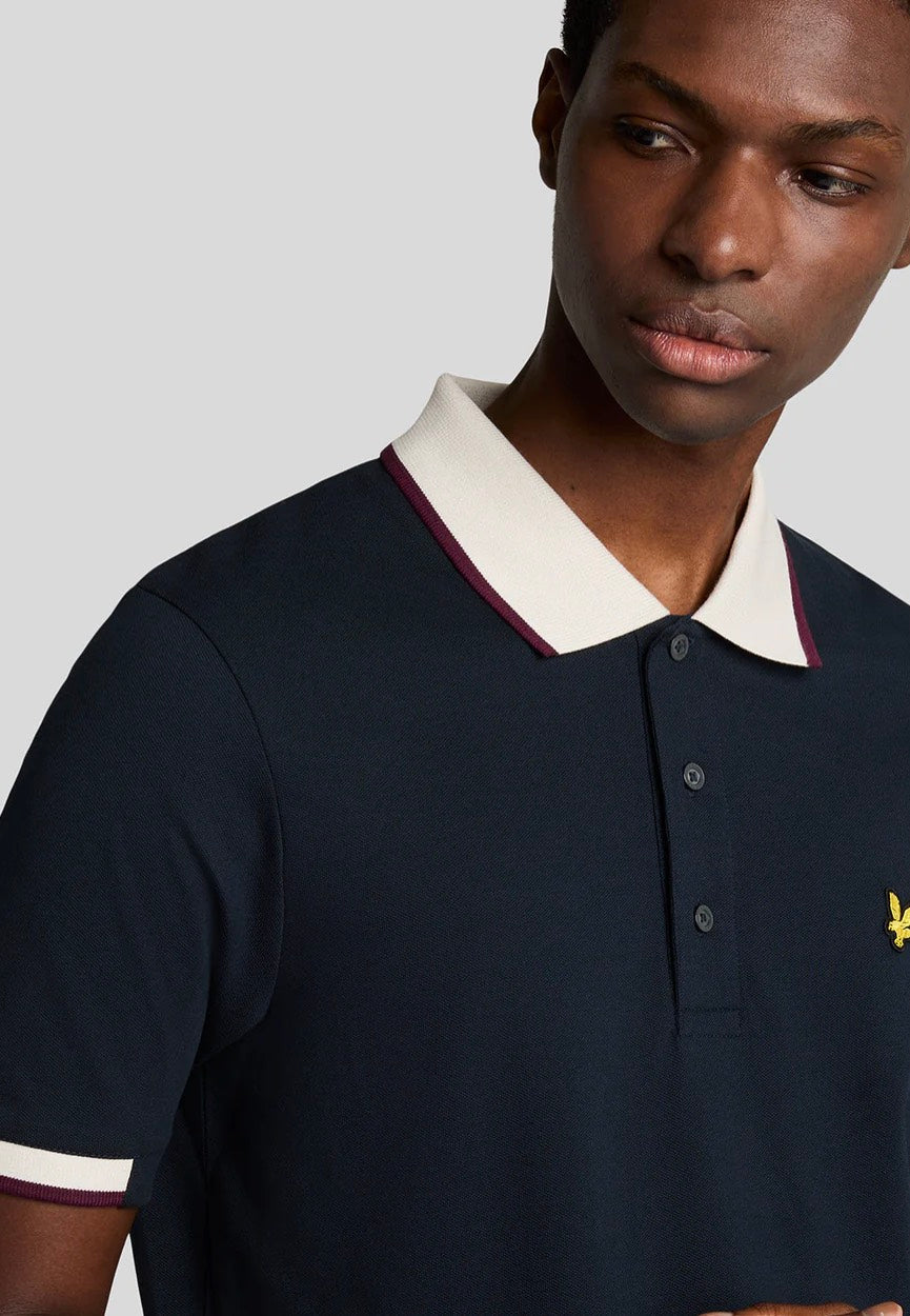 Lyle & Scott - Half Tipped Dark Navy - Polo | Men-Image