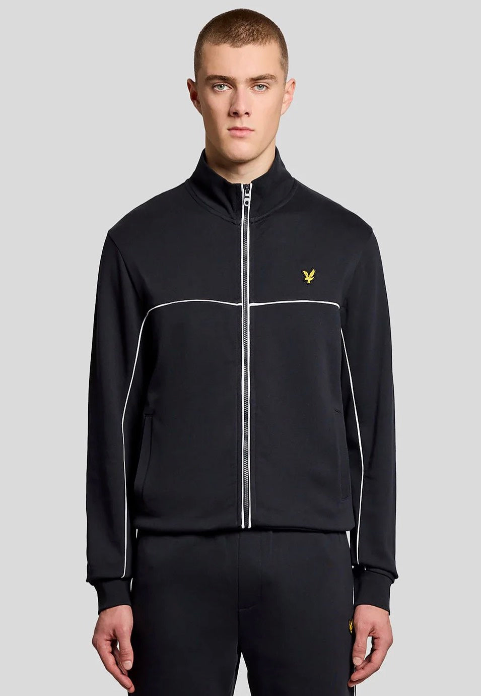 Lyle & Scott - Piped Full Zip Dark Navy - Zipper | Men-Image