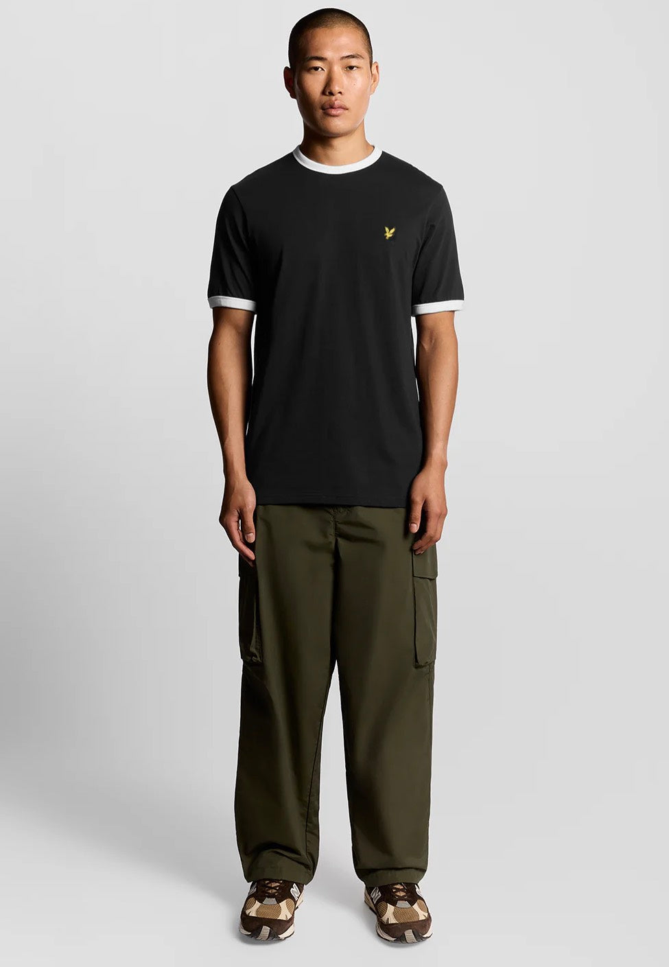 Lyle & Scott - Ringer Jet Black/White - T-Shirt | Men-Image