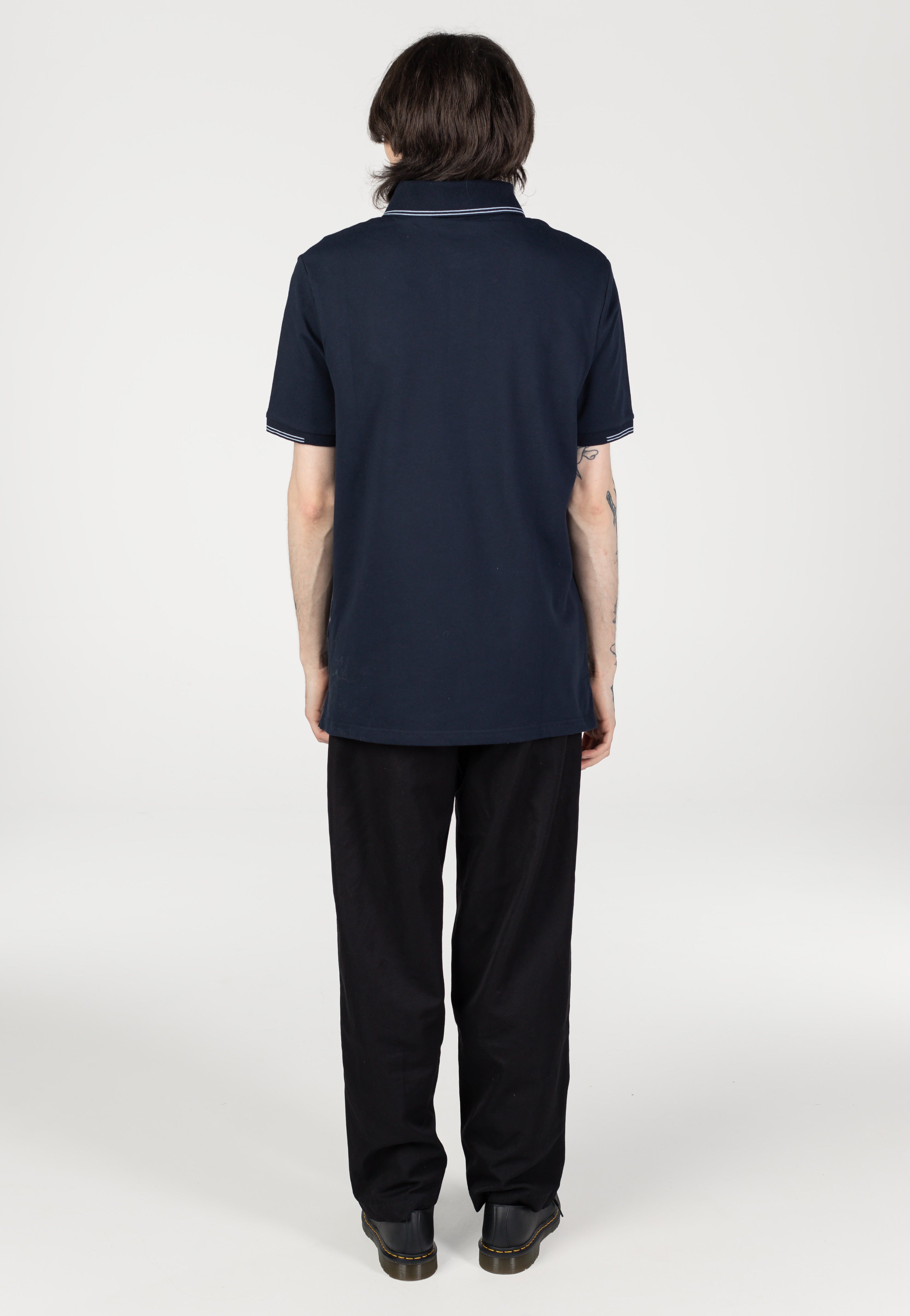 Lyle & Scott - Tartan Collar Jet Black - Polo | Men-Image
