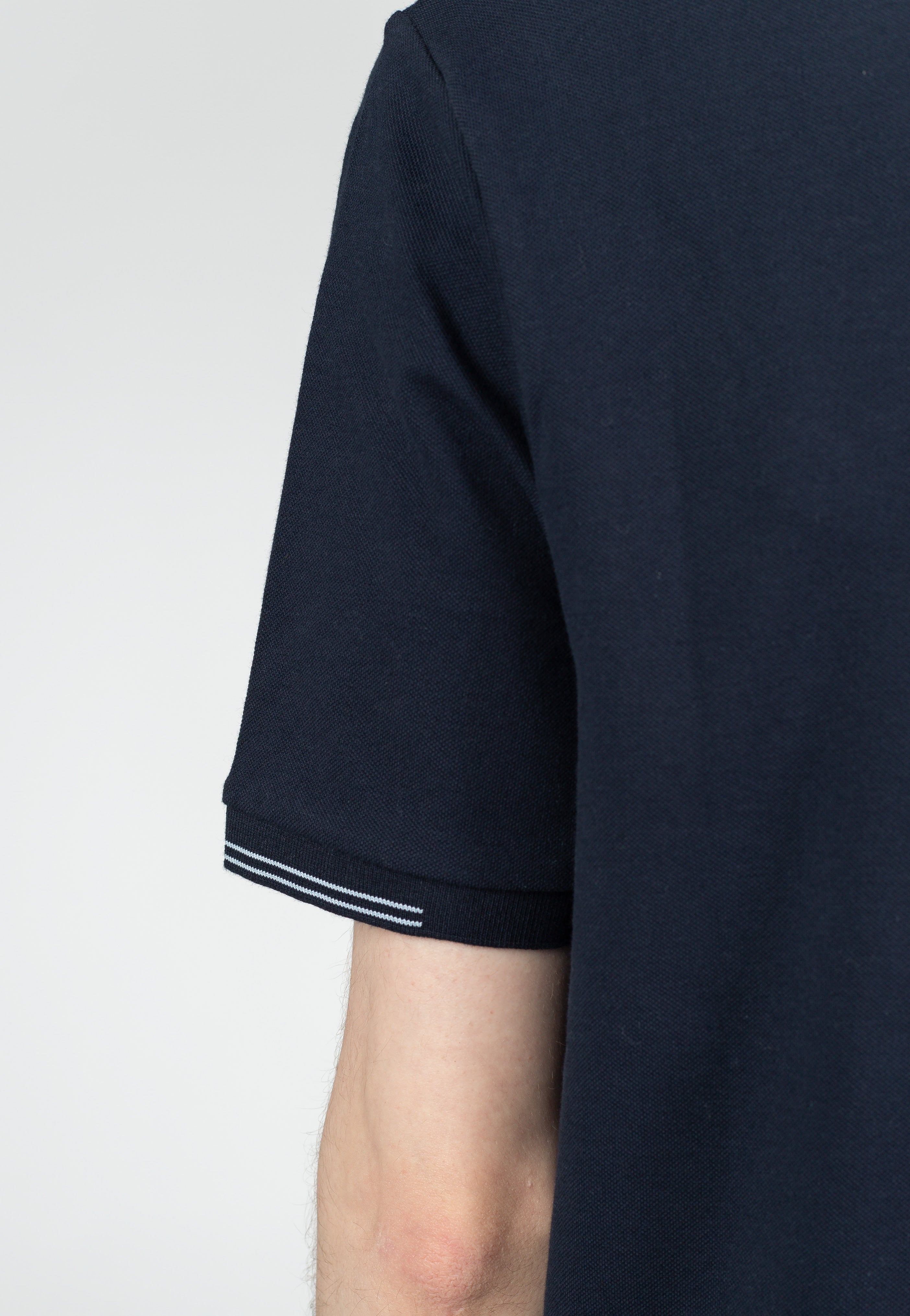 Lyle & Scott - Tartan Collar Jet Black - Polo | Men-Image