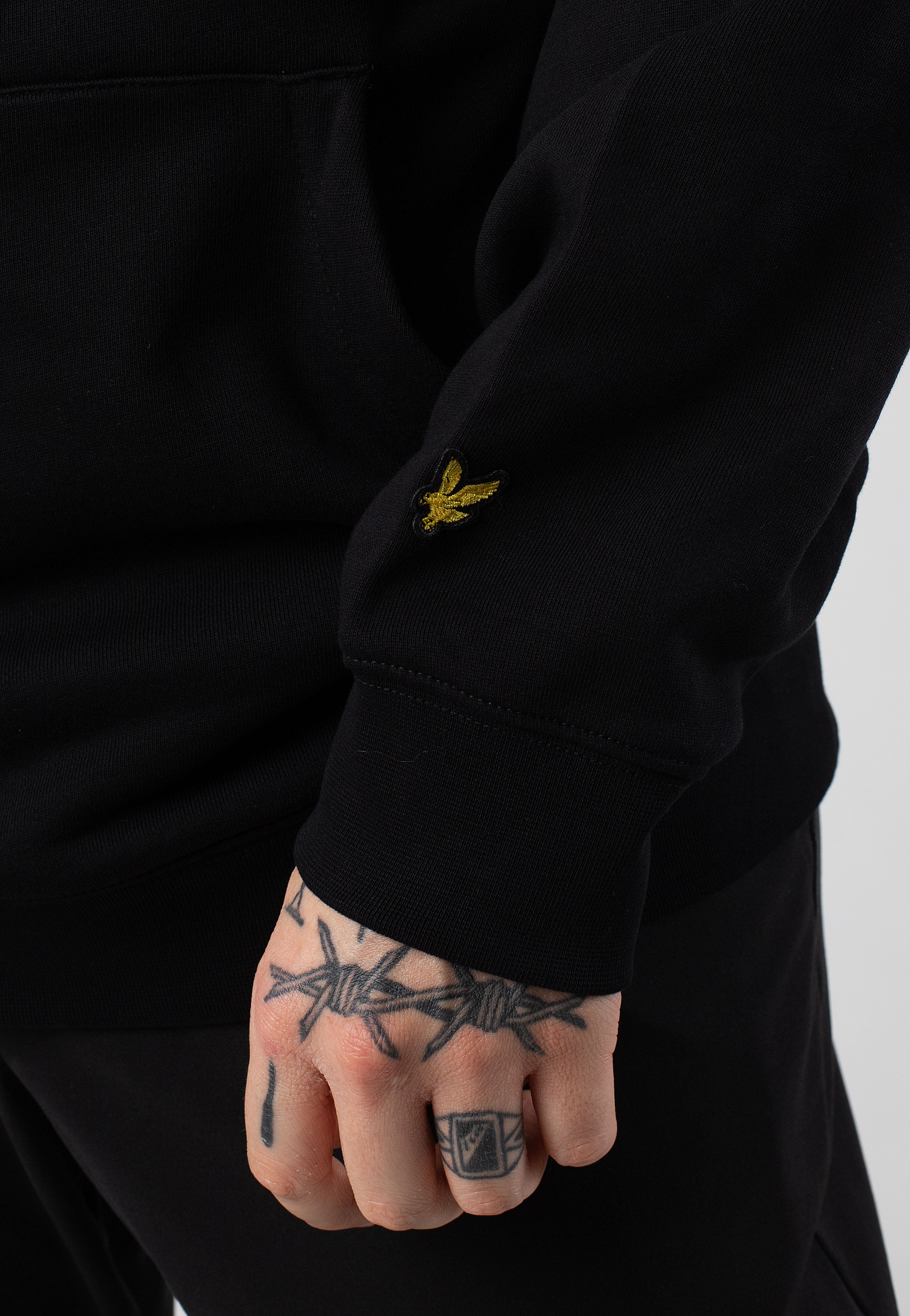 Lyle & Scott - Embroidered Jet Black/White - Hoodie | Men-Image