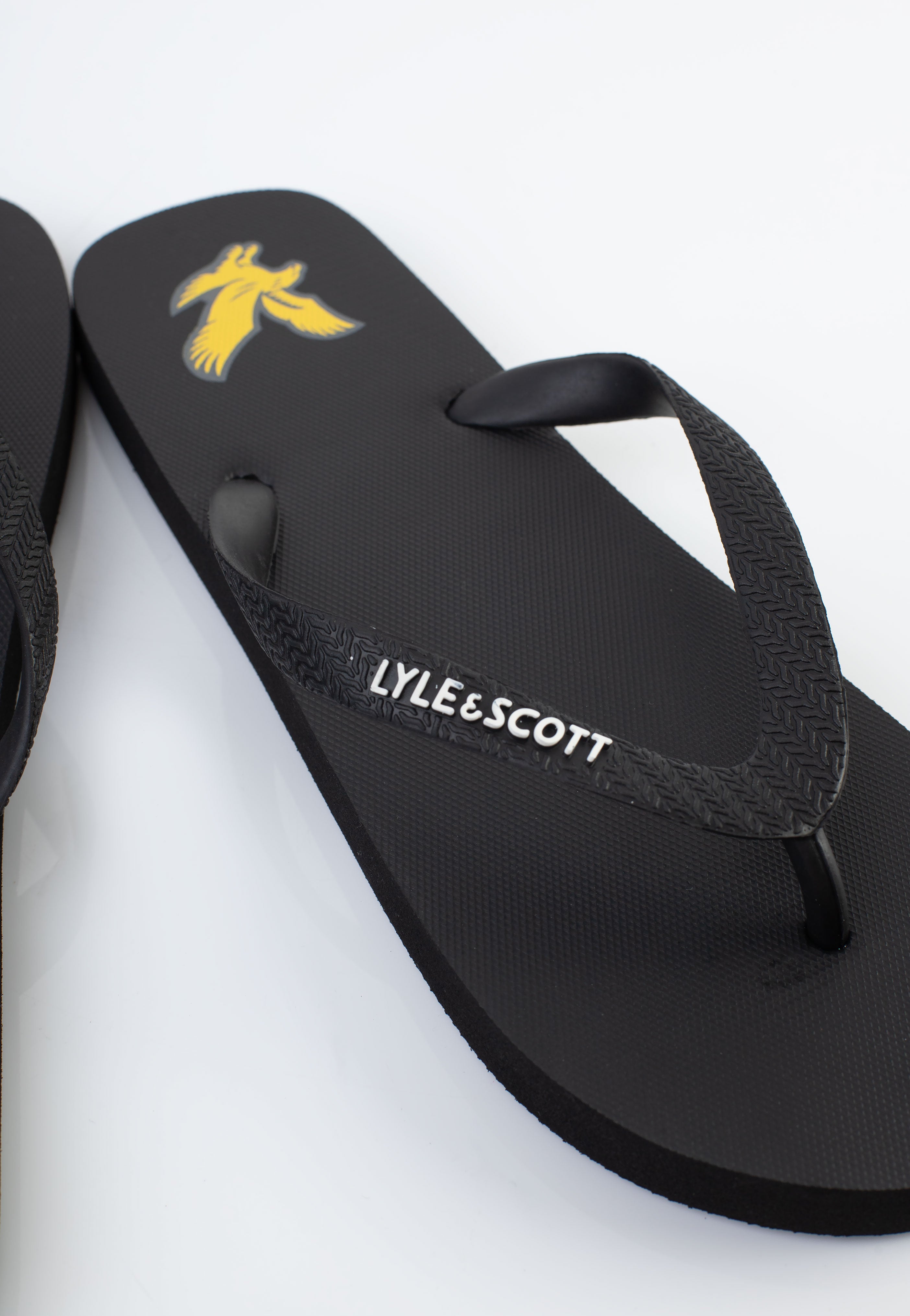 Lyle & Scott - Flip Flop Jet Black - Slides | Men-Image