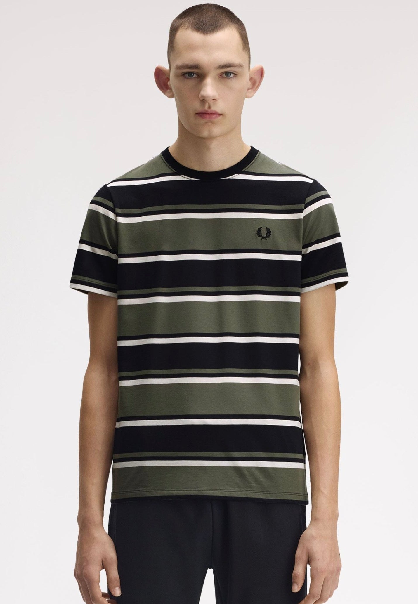 Fred Perry - Bold Striped Black - T-Shirt | Men-Image