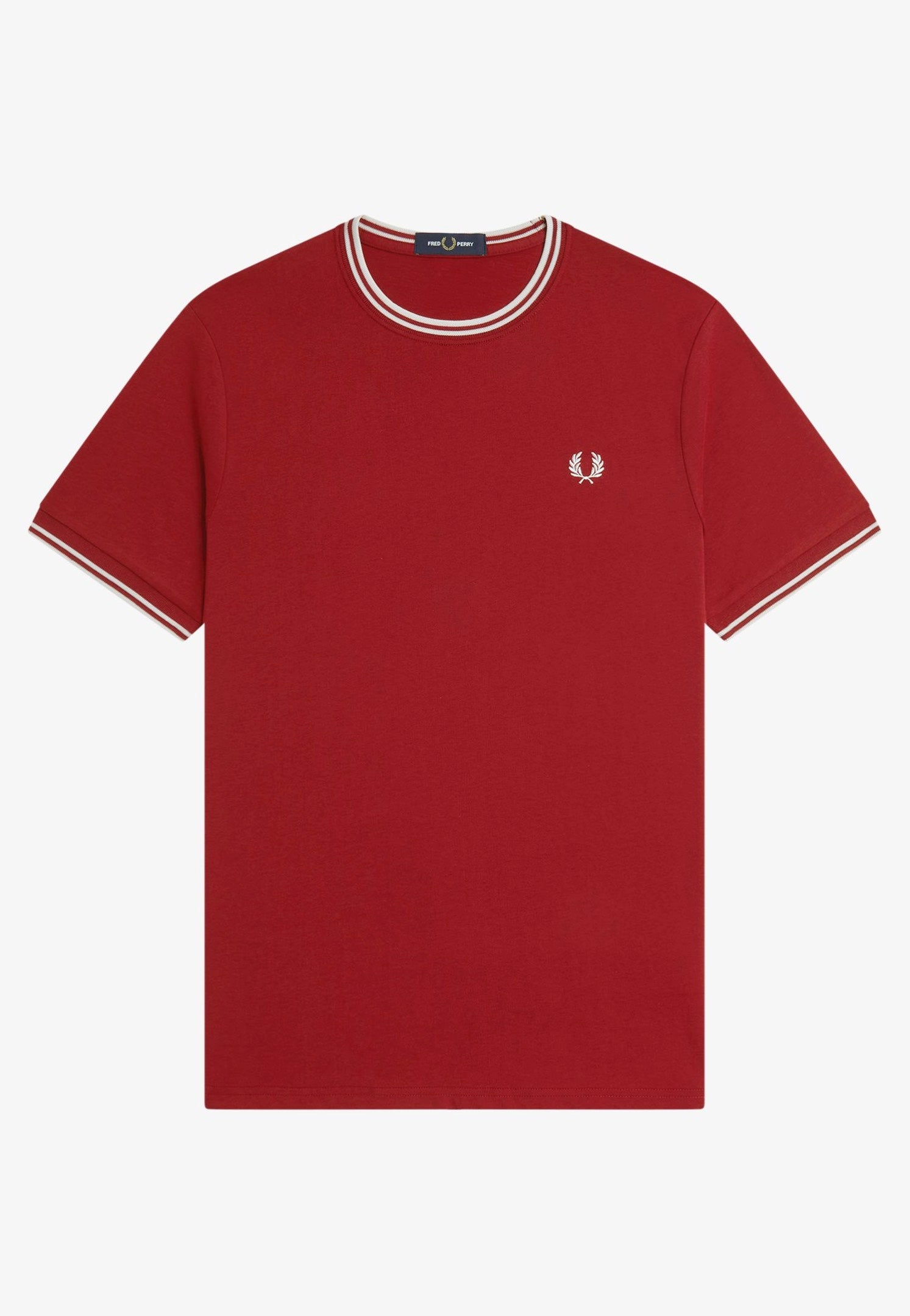 Fred Perry - Twin Tipped Burnt Red/Snow White - T-Shirt | Men-Image