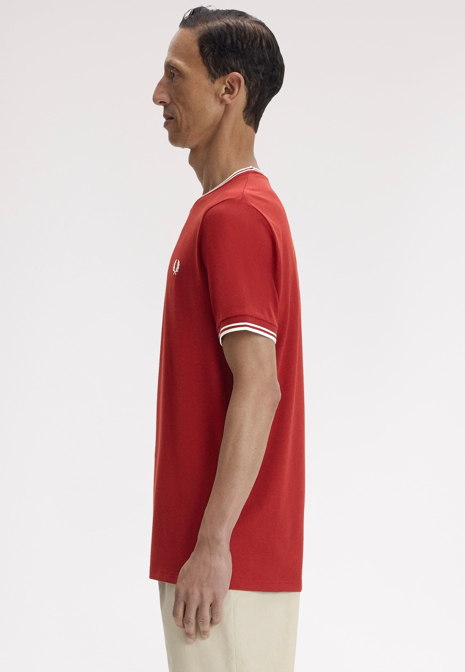 Fred Perry - Twin Tipped Burnt Red/Snow White - T-Shirt | Men-Image
