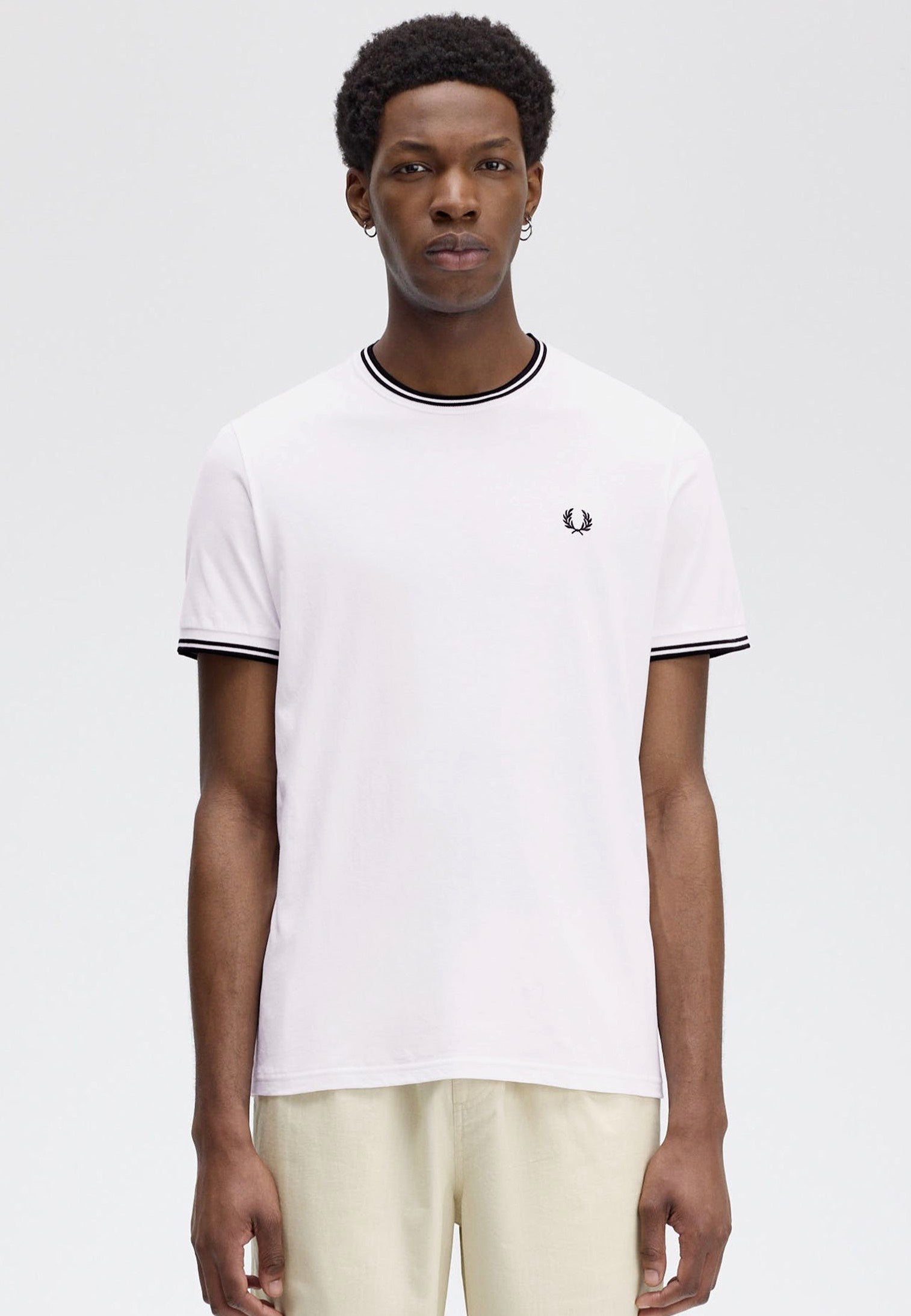 Fred Perry - Twin Tipped White - T-Shirt | Men-Image