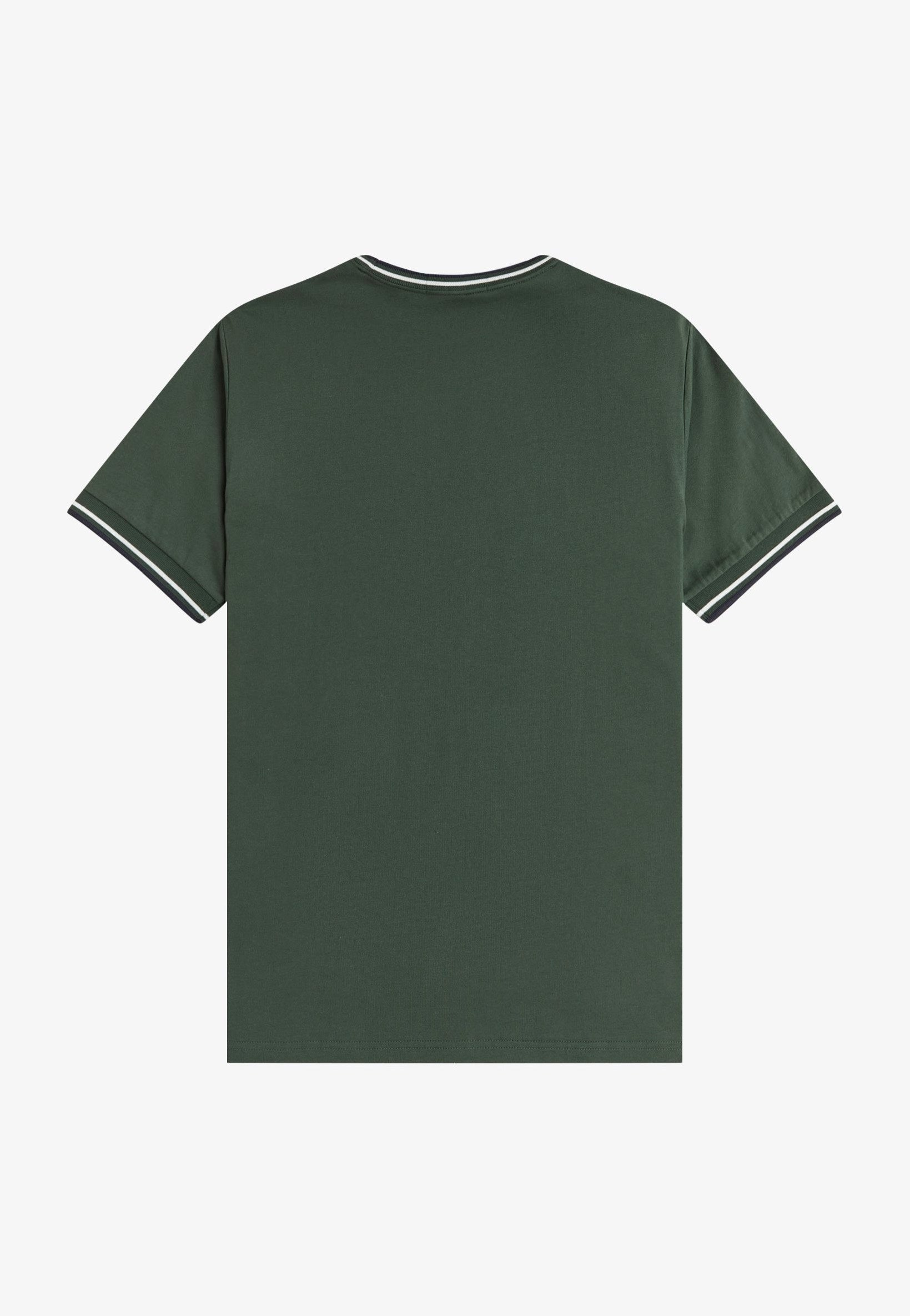 Fred Perry - Twin Tipped Court Green/Snow White/Navy - T-Shirt | Men-Image