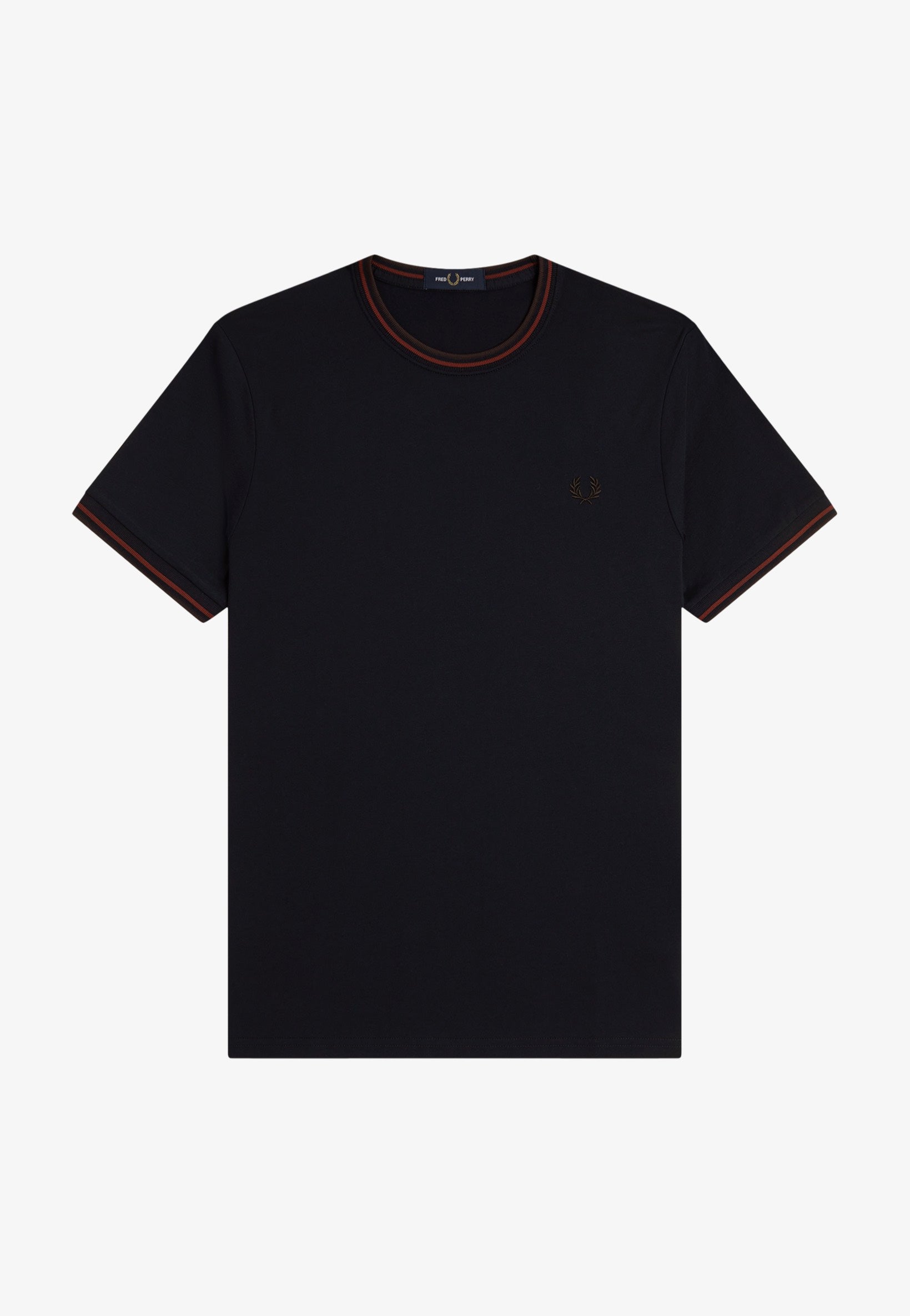 Fred Perry - Twin Tipped Navy/Brandy/Rich Brown - T-Shirt | Men-Image