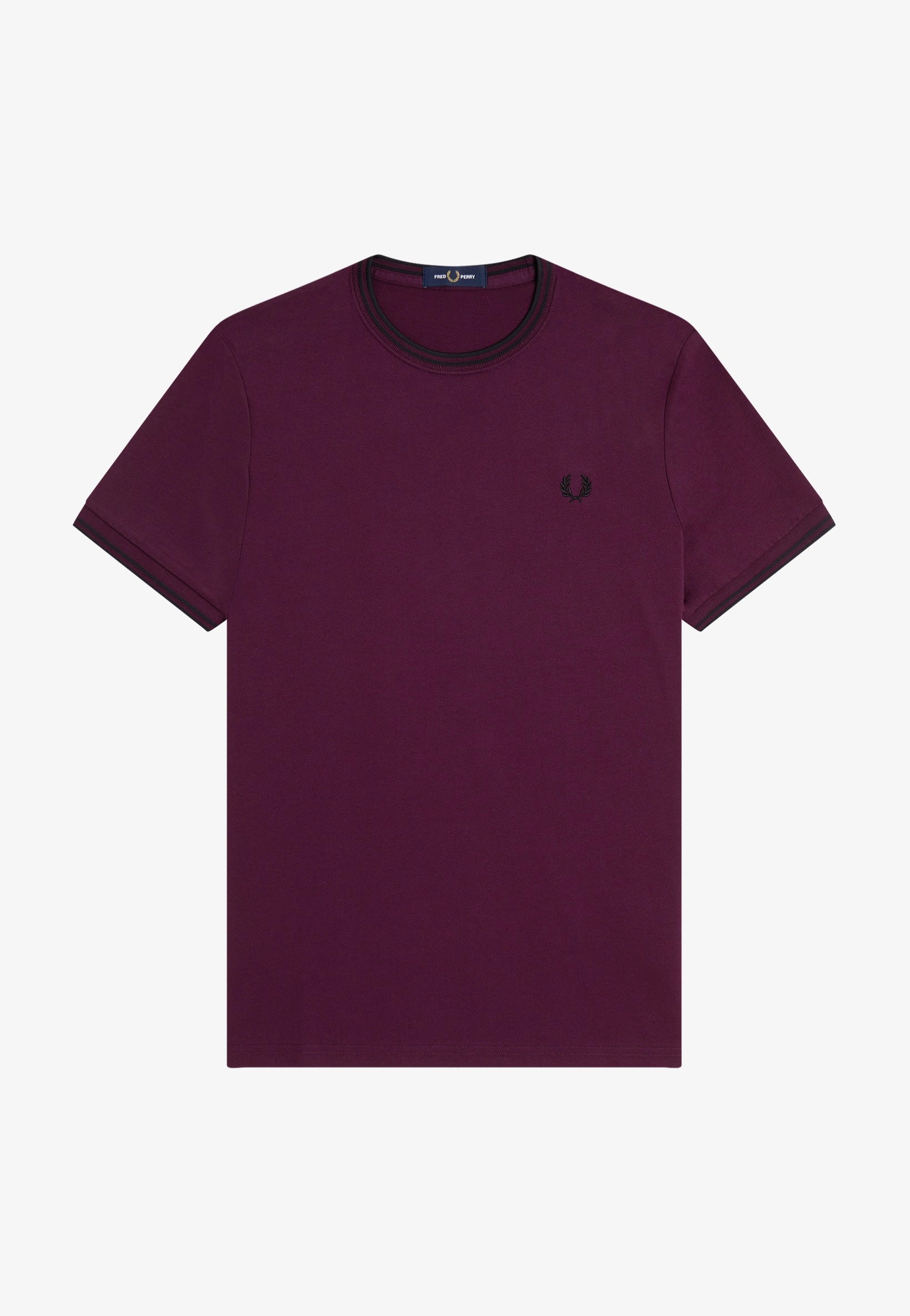 Fred Perry - Twin Tipped Plum/Black - T-Shirt | Men-Image