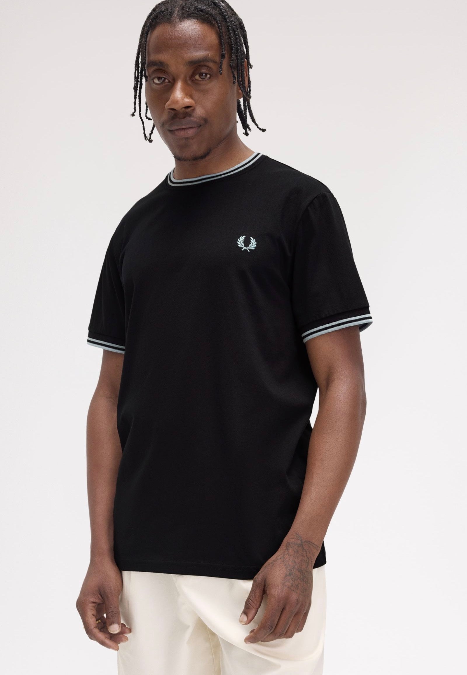 Fred Perry - Twin Tipped Black/Silverblue - T-Shirt | Men-Image