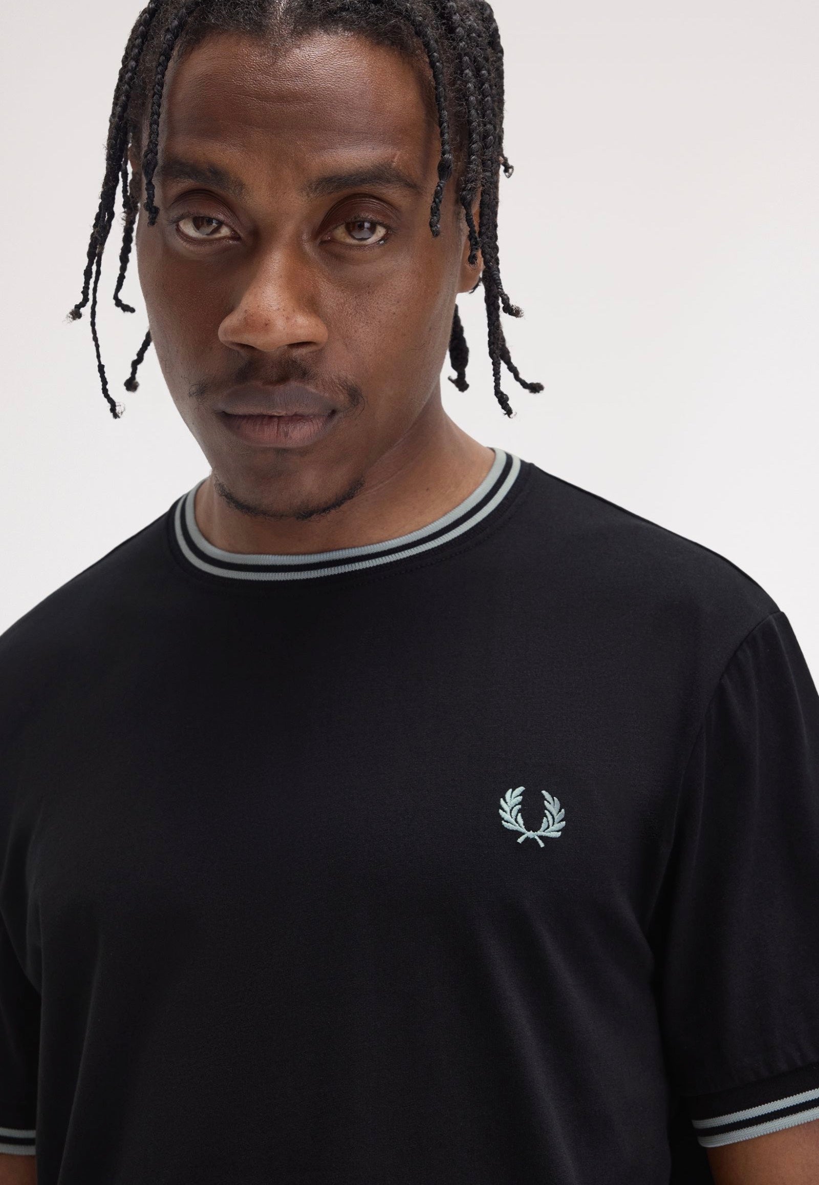 Fred Perry - Twin Tipped Black/Silverblue - T-Shirt | Men-Image