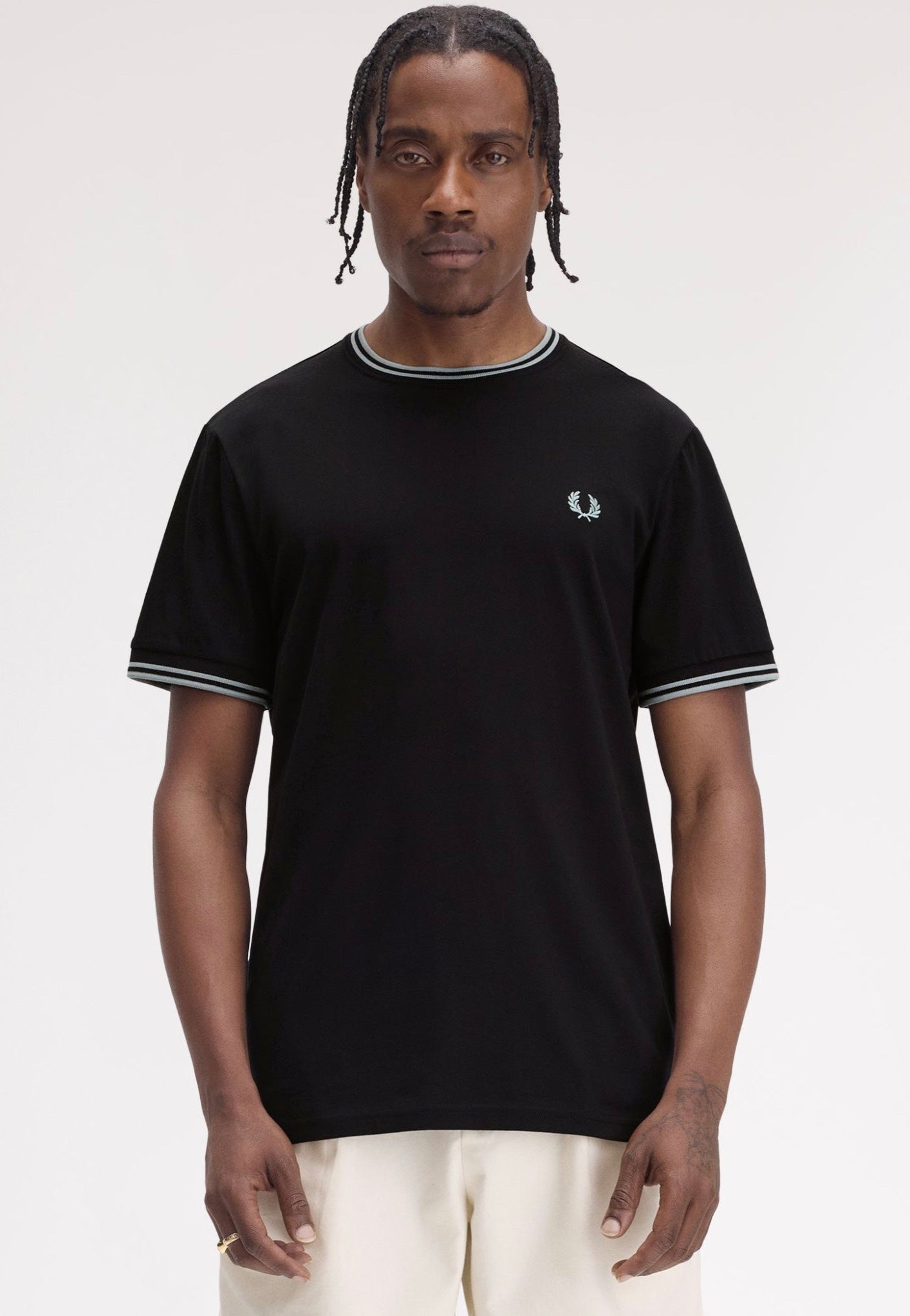 Fred Perry - Twin Tipped Black/Silverblue - T-Shirt | Men-Image