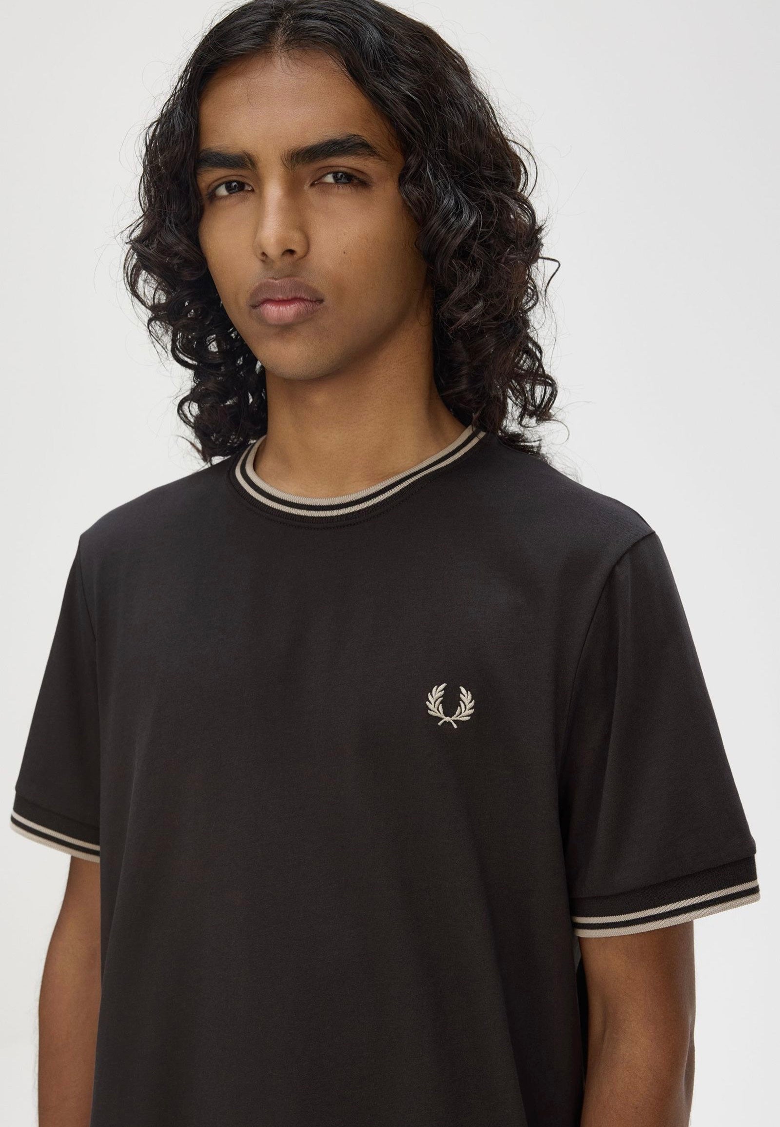Fred Perry - Twin Tipped Anchor Grey/Oatmeal - T-Shirt