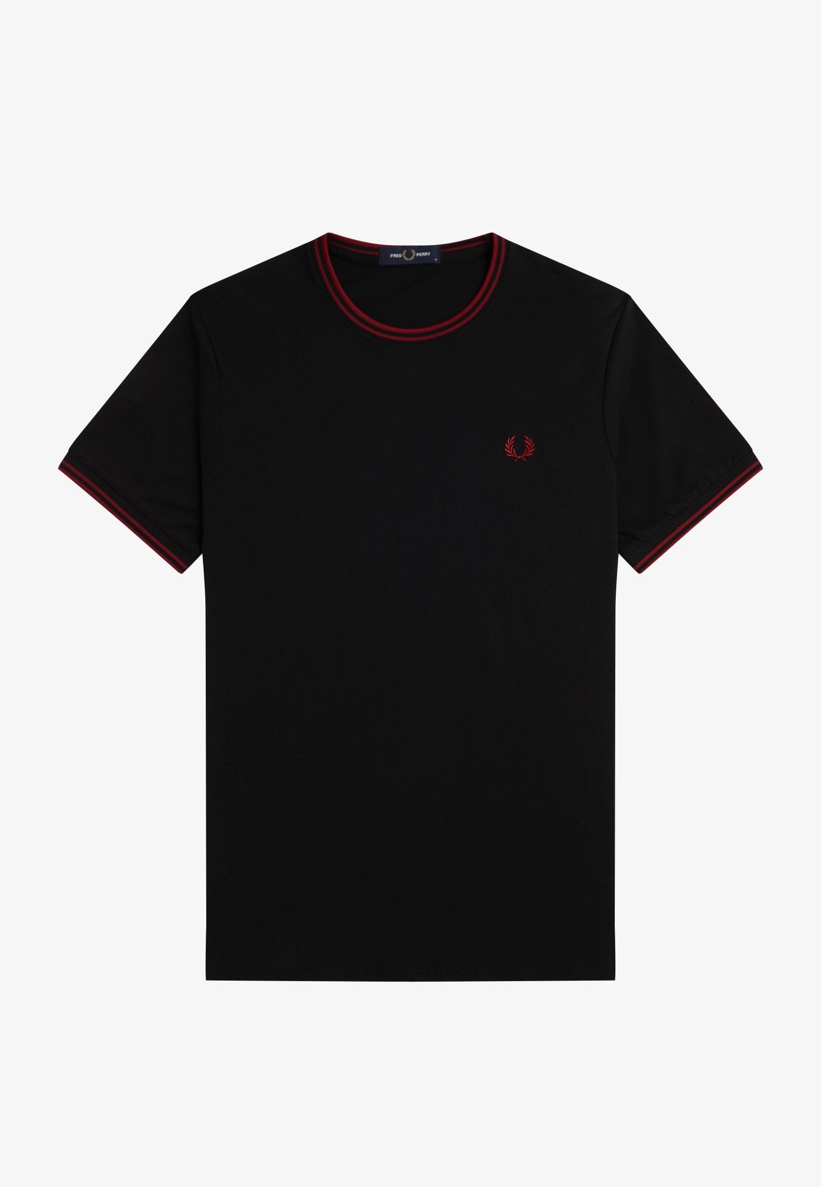 Fred Perry - Twin Tipped Black/Burnt Red - T-Shirt | Men-Image