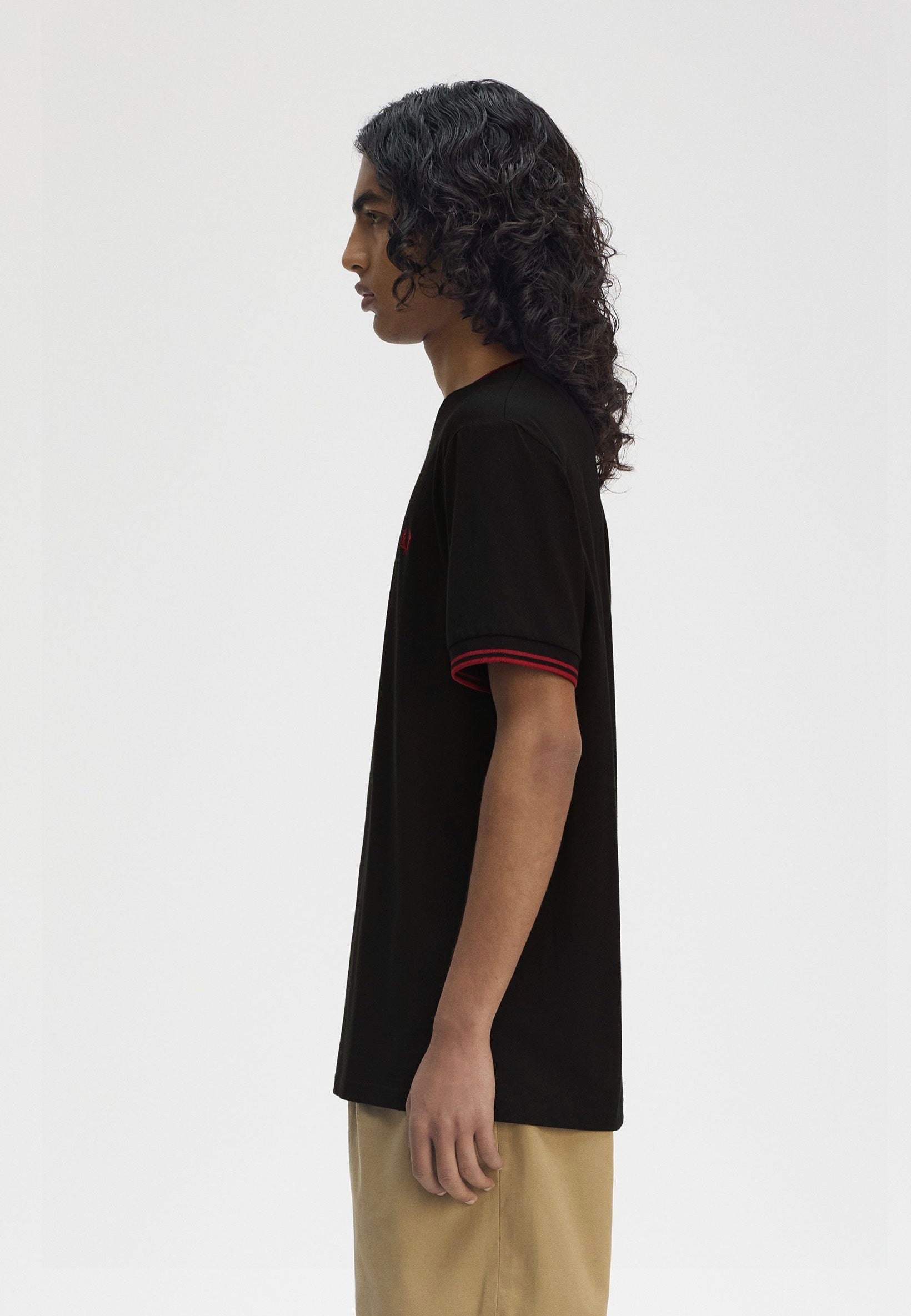 Fred Perry - Twin Tipped Black/Burnt Red - T-Shirt | Men-Image