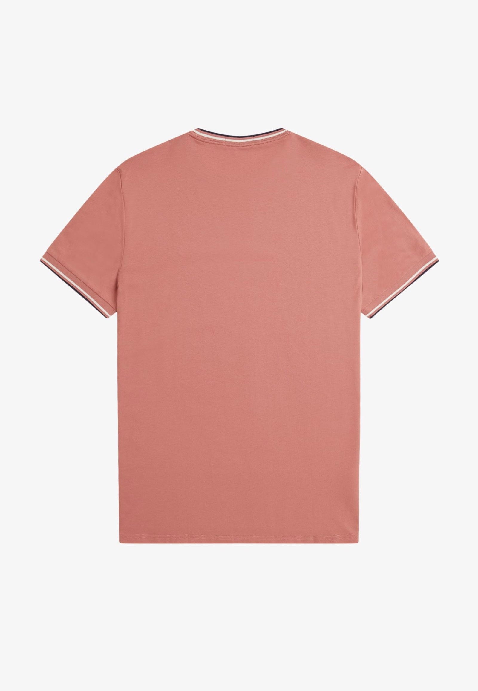 Fred Perry - Twin Tipped Putty Pink/Ecru/Navy - T-Shirt | Men-Image