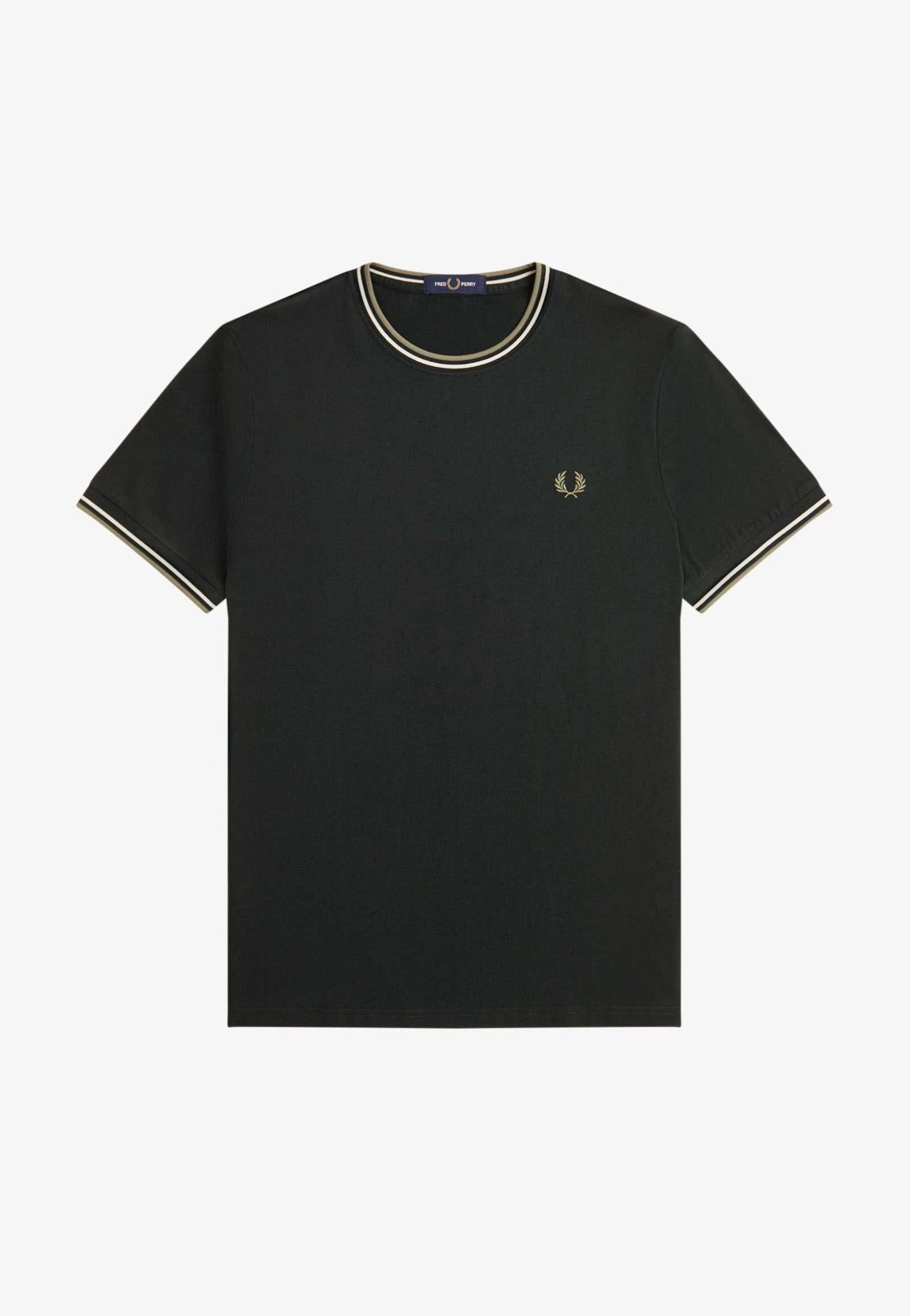 Fred Perry - Twin Tipped Night Green/Light Ecru/Olive Mint - T-Shirt | Men-Image