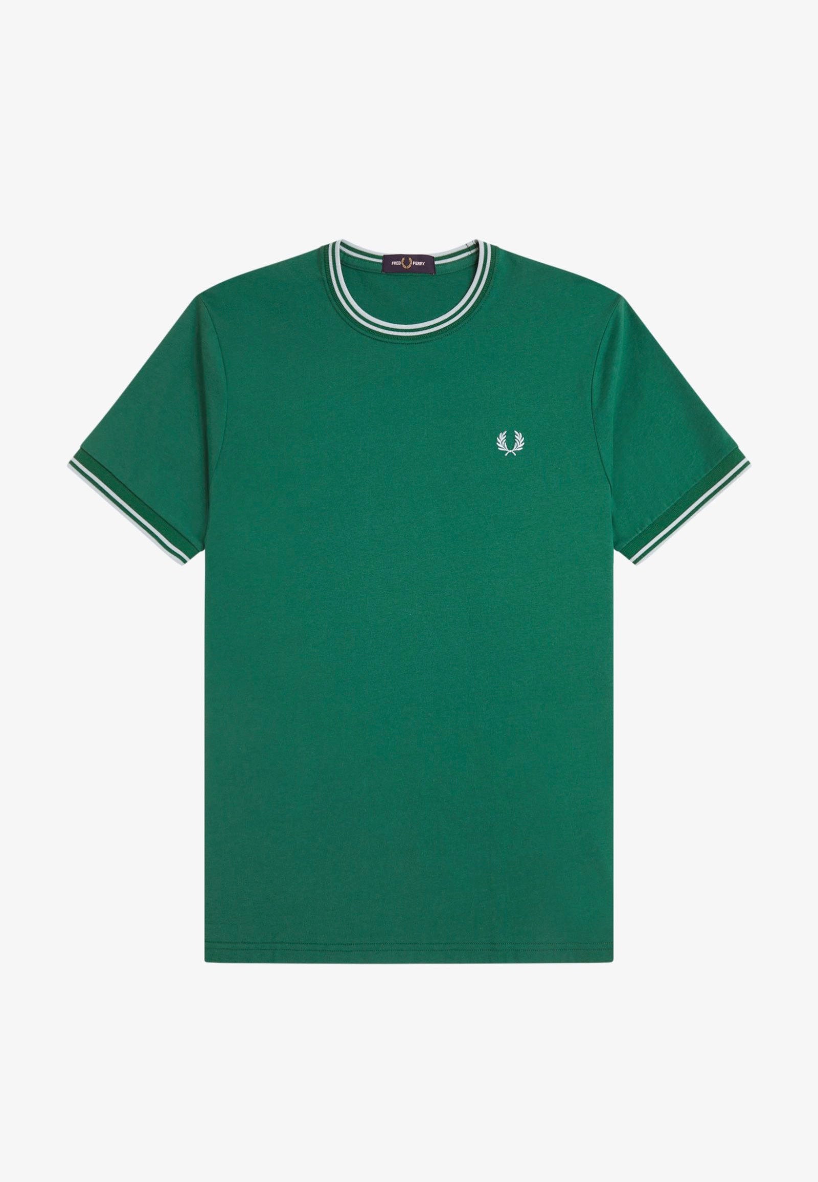 Fred Perry - Twin Tipped Sport Green/Light Ice/Light Ice - T-Shirt | Men-Image