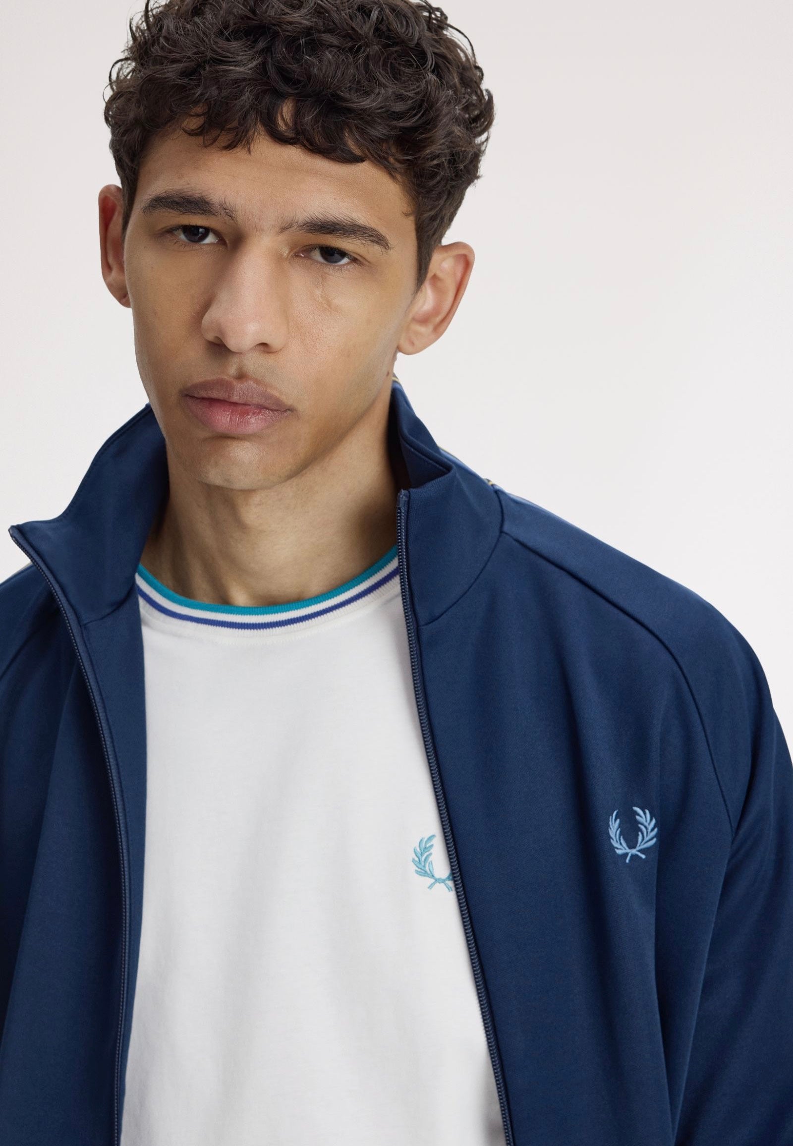Fred Perry - Twin Tipped Snow White/Deep Mint/Soho Eclipse - T-Shirt | Men-Image