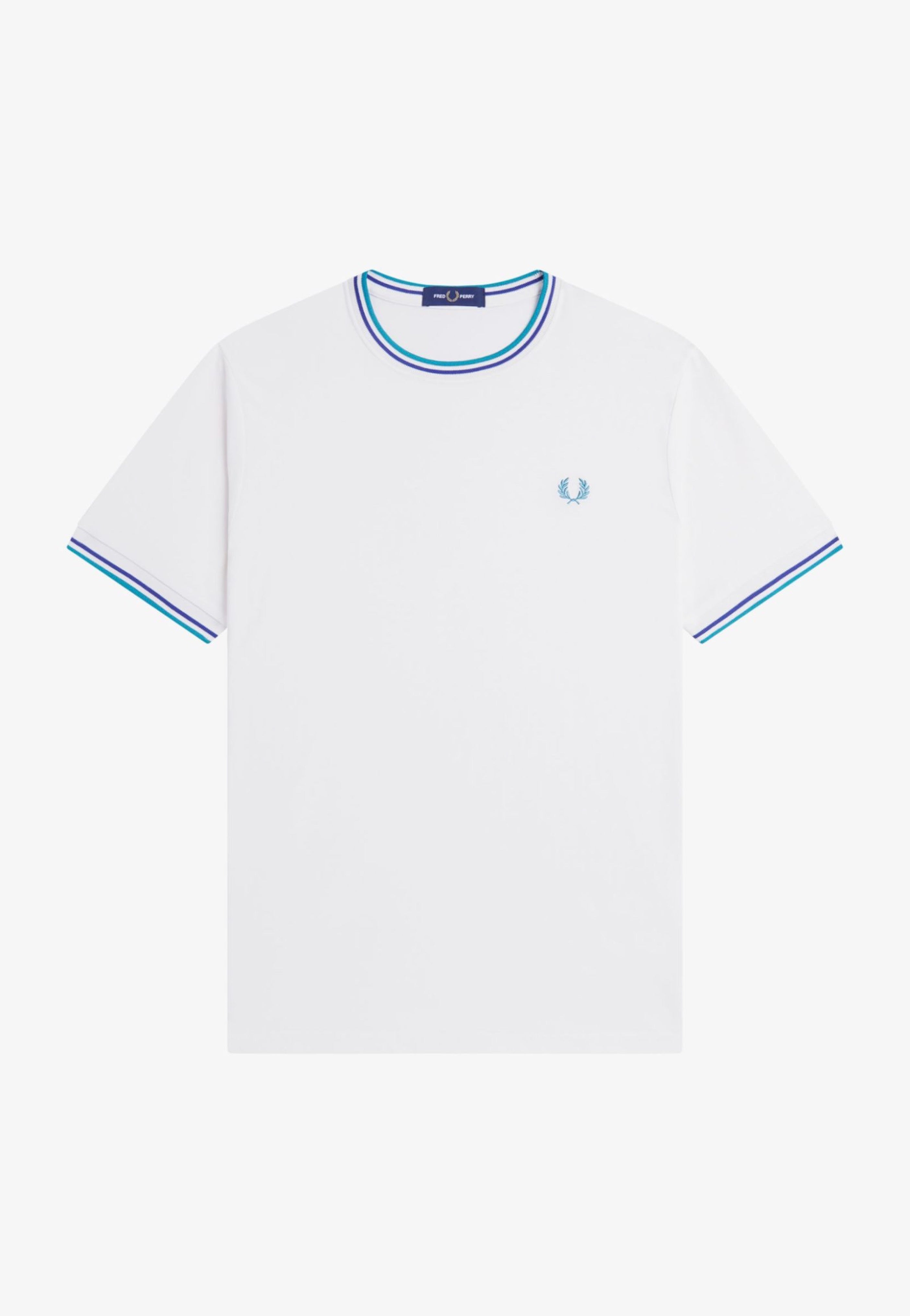 Fred Perry - Twin Tipped Snow White/Deep Mint/Soho Eclipse - T-Shirt | Men-Image