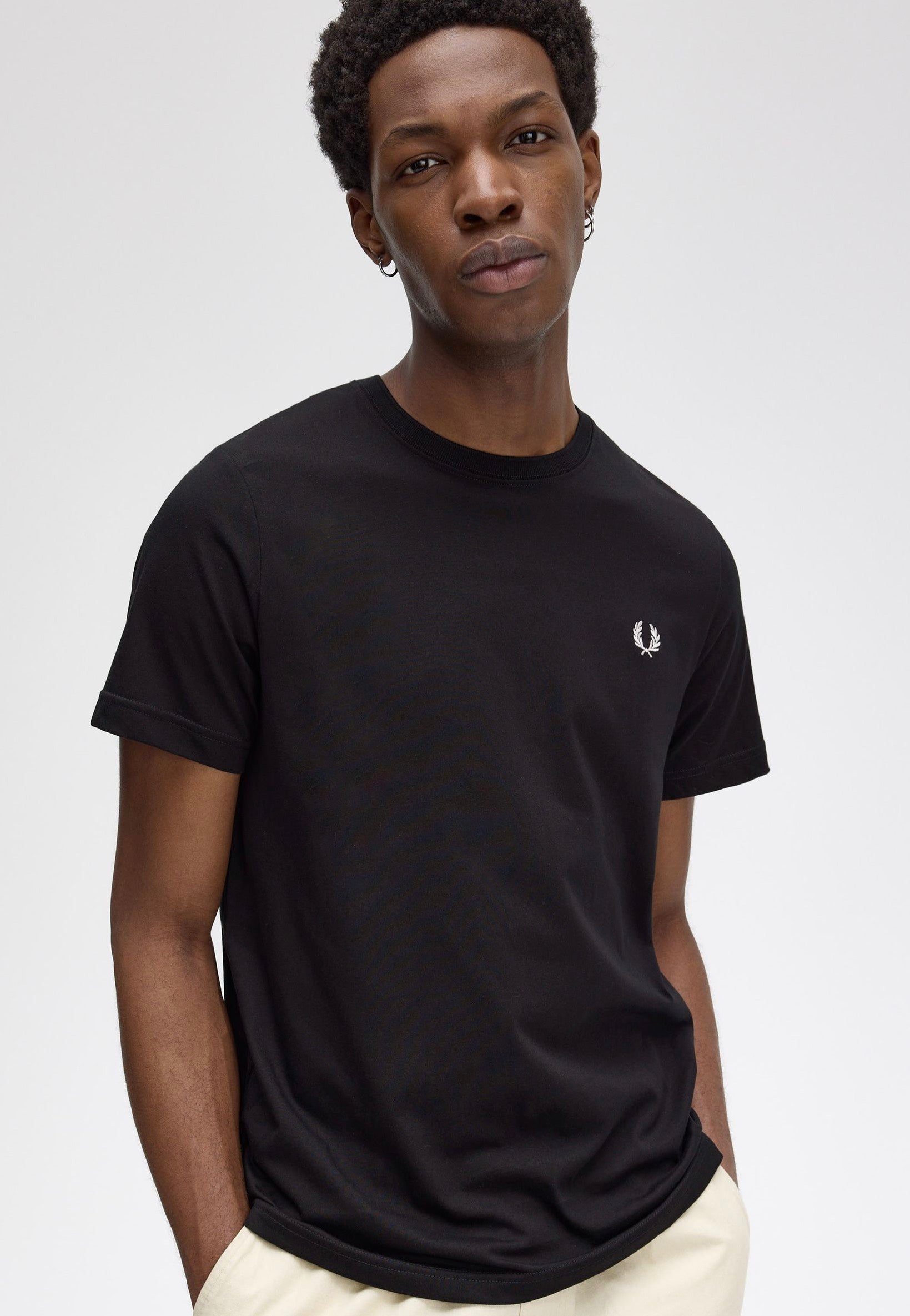Fred Perry - Crew Neck Black - T-Shirt | Men-Image