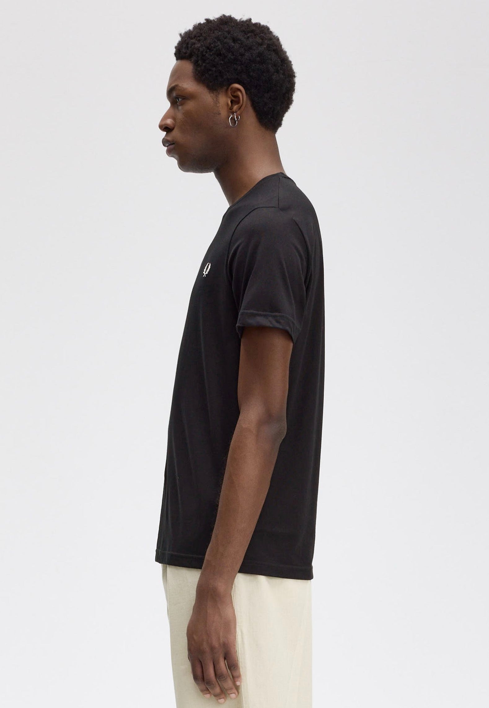 Fred Perry - Crew Neck Black - T-Shirt | Men-Image