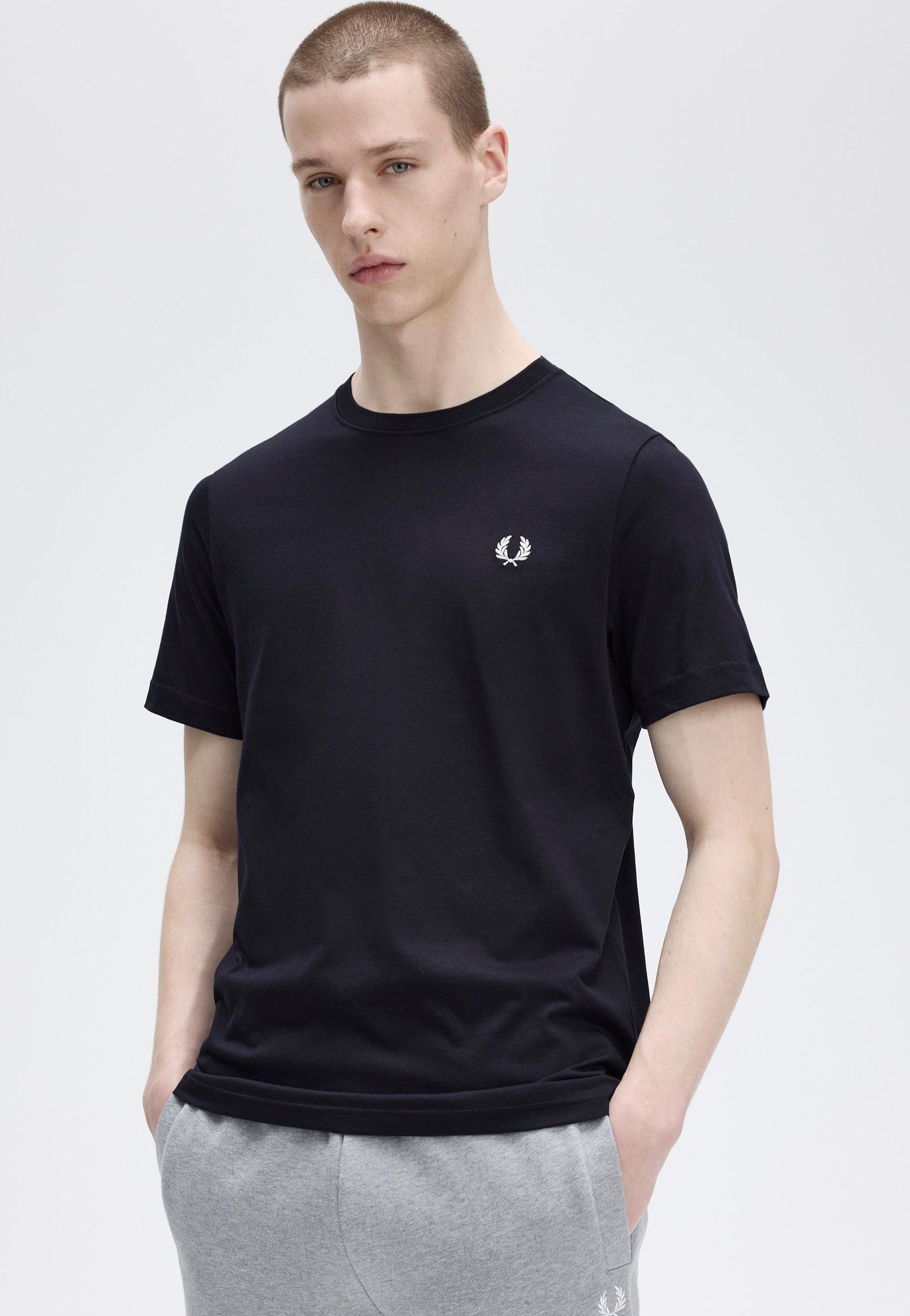Fred Perry - Crew Neck Navy - T-Shirt | Men-Image